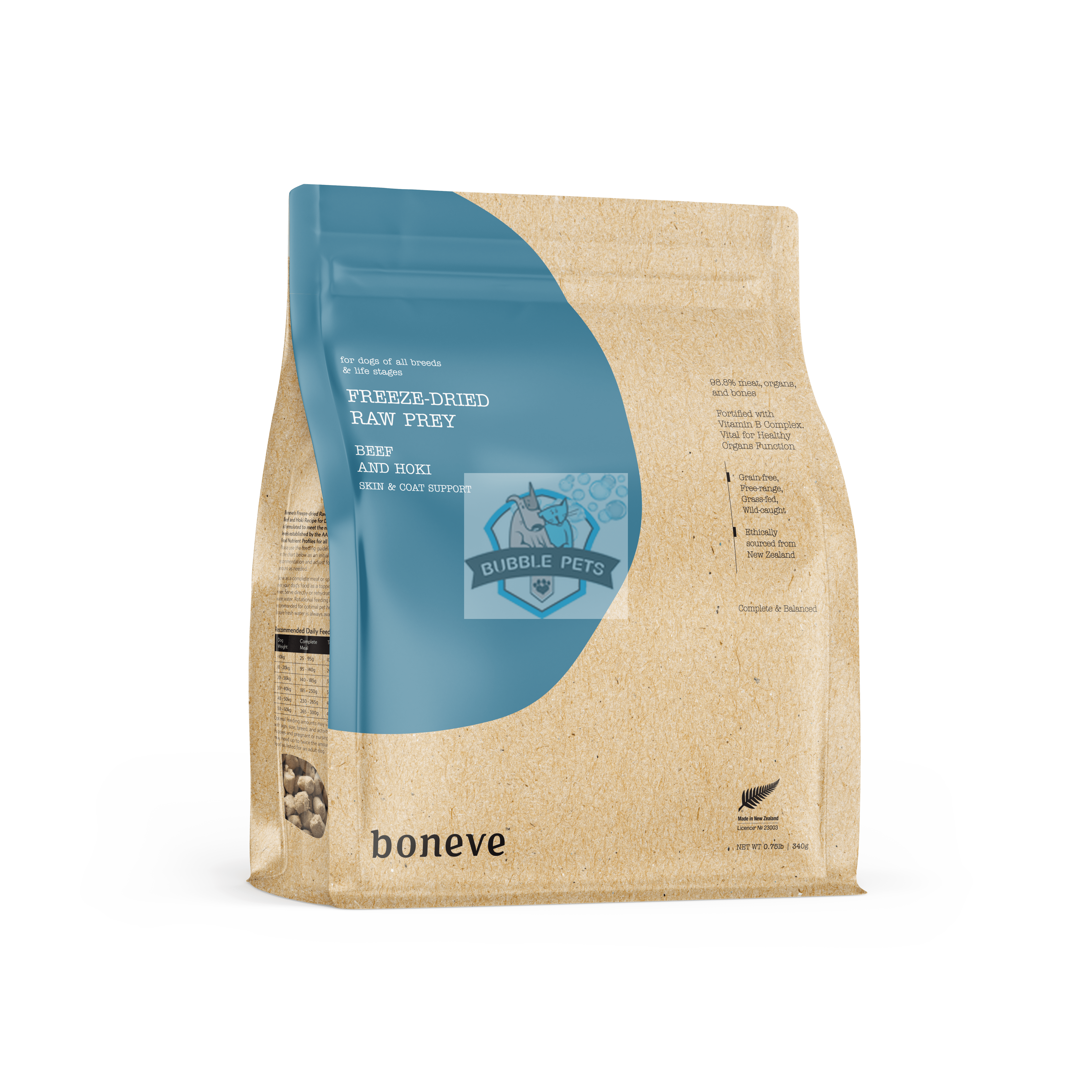 PROMO: ANY 3 FOR $53.90 Boneve Freeze Dried Dog Food 100g