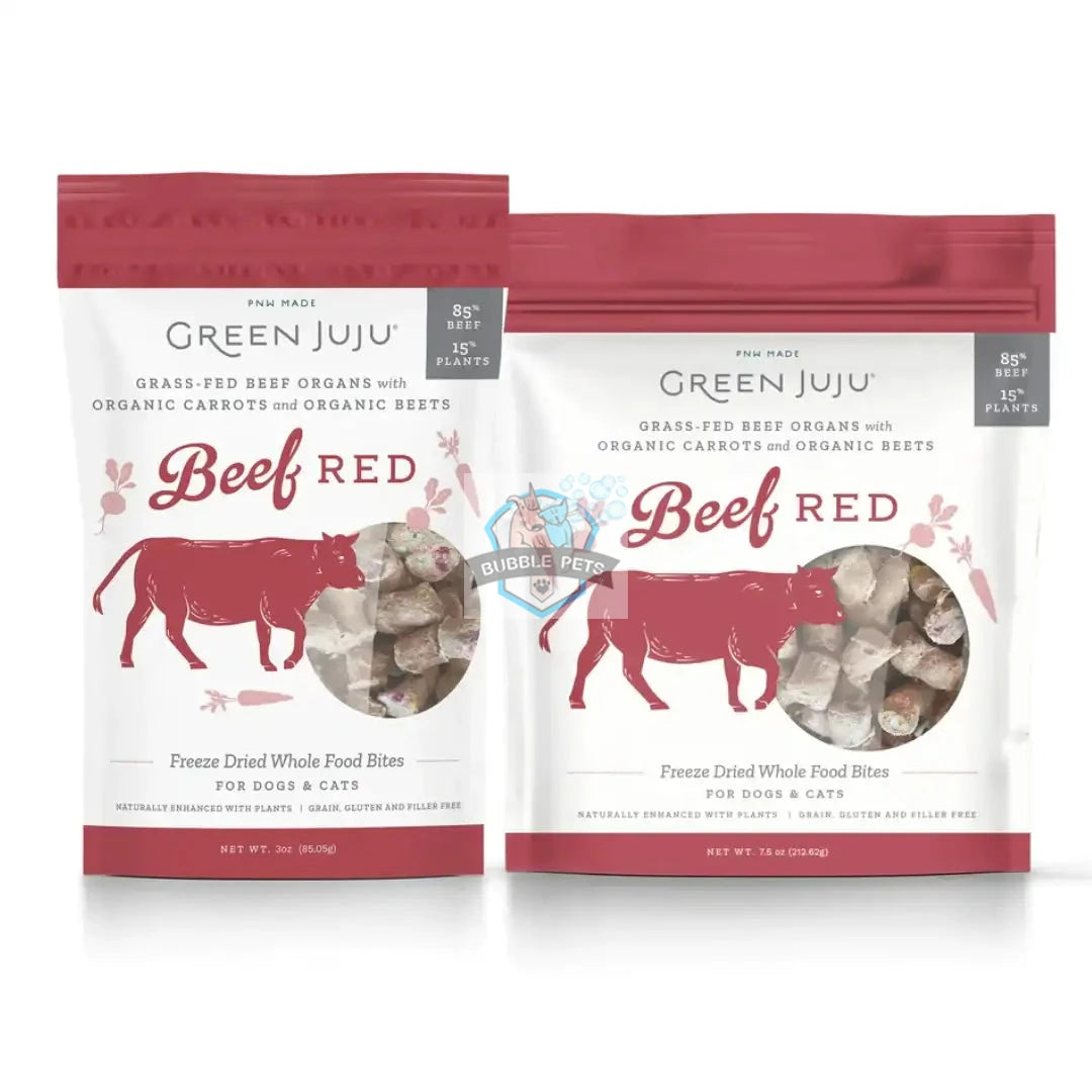 Green Juju Freeze Dried Beef Red Whole Food Bites for Pets