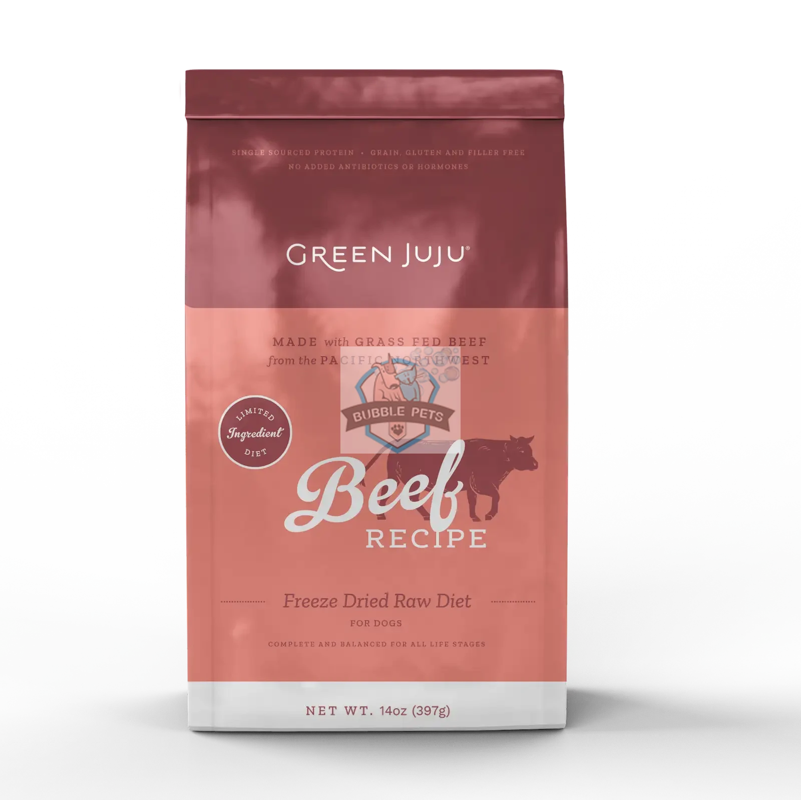 Green Juju Freeze Dried Beef Raw Diet Food for Dogs