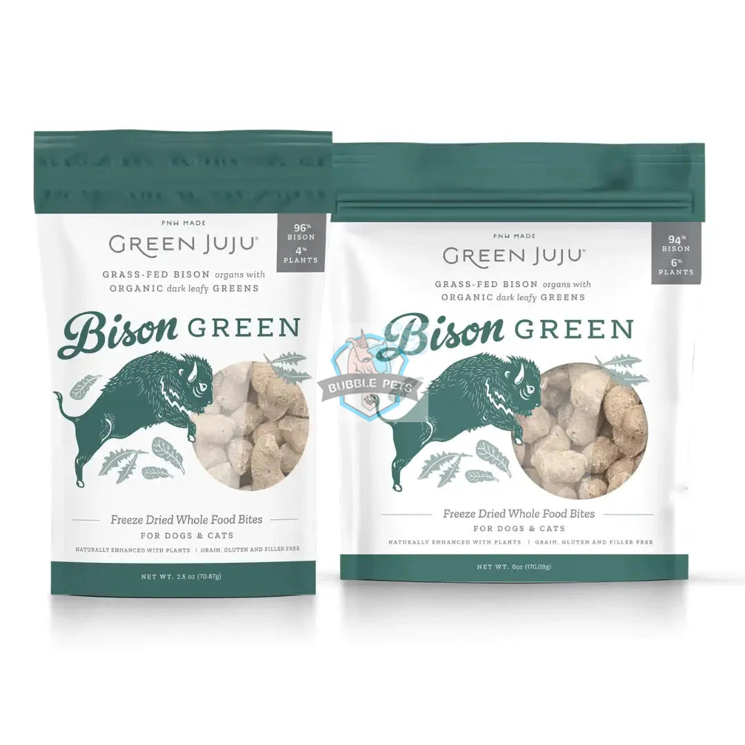 Green Juju Freeze Dried Bison Green Whole Food Bites for Pets
