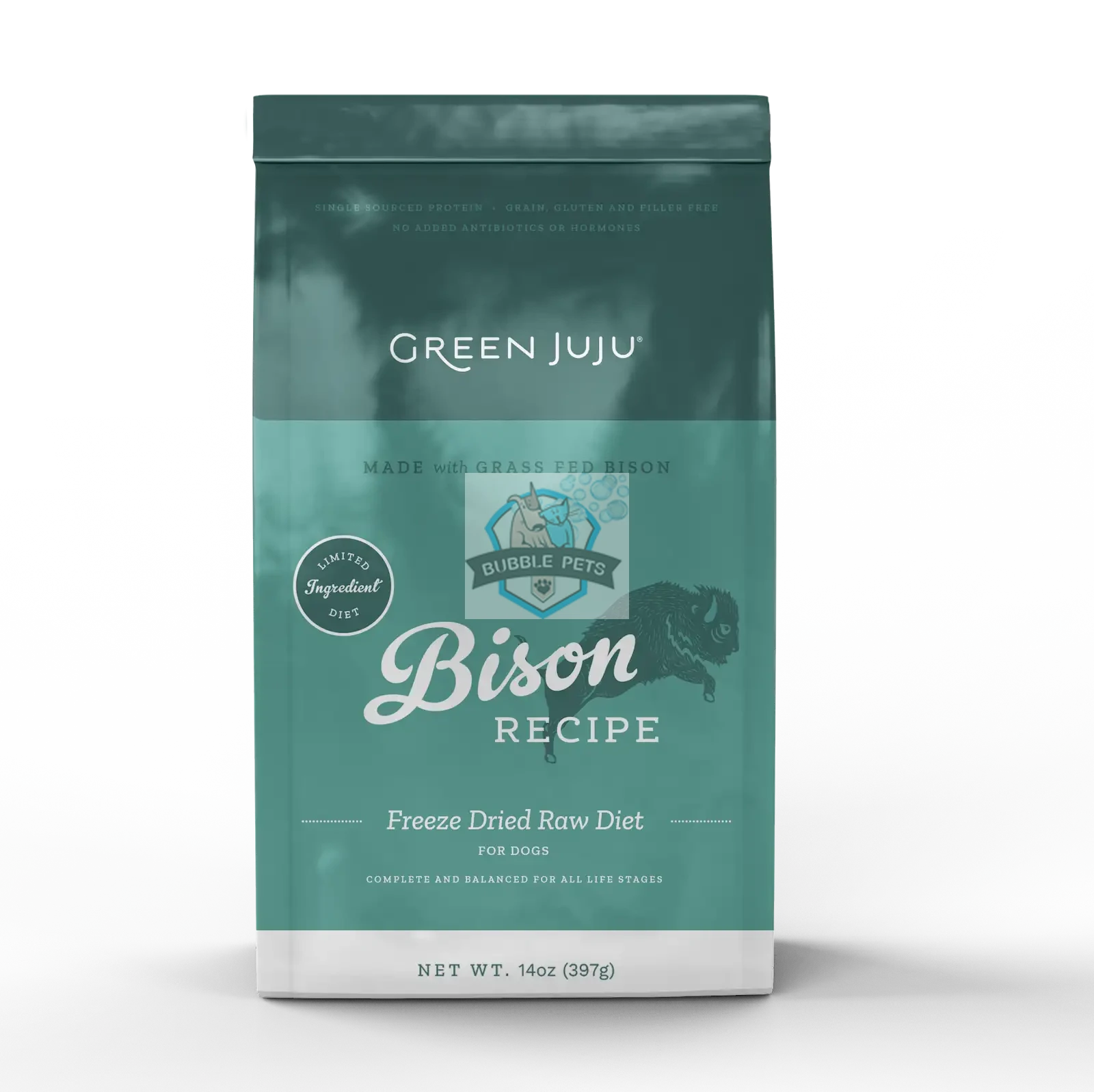 Green Juju Freeze Dried Bison Raw Diet Food for Dogs
