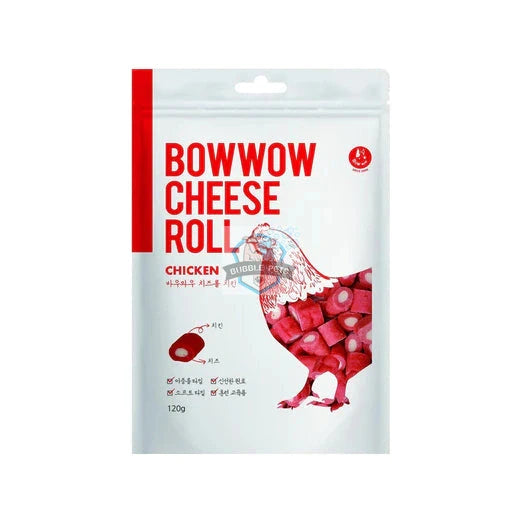 BowWow Chicken Cheese Roll Dog Treats