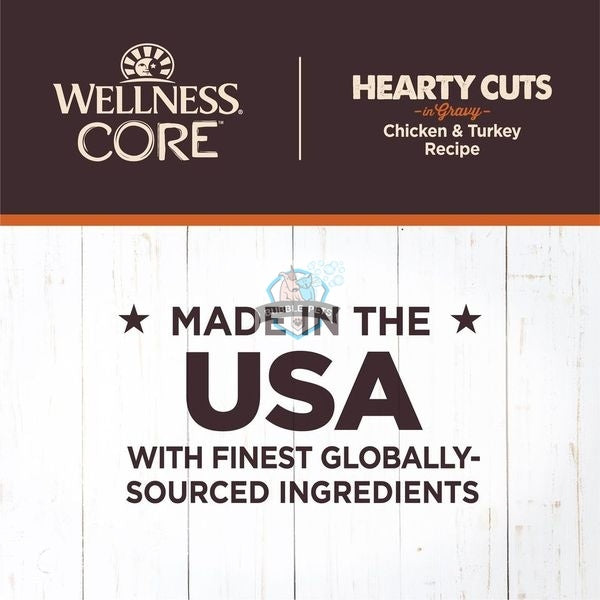 Wellness CORE Grain-Free Hearty Cuts in Gravy Chicken & Turkey Wet Dog Food