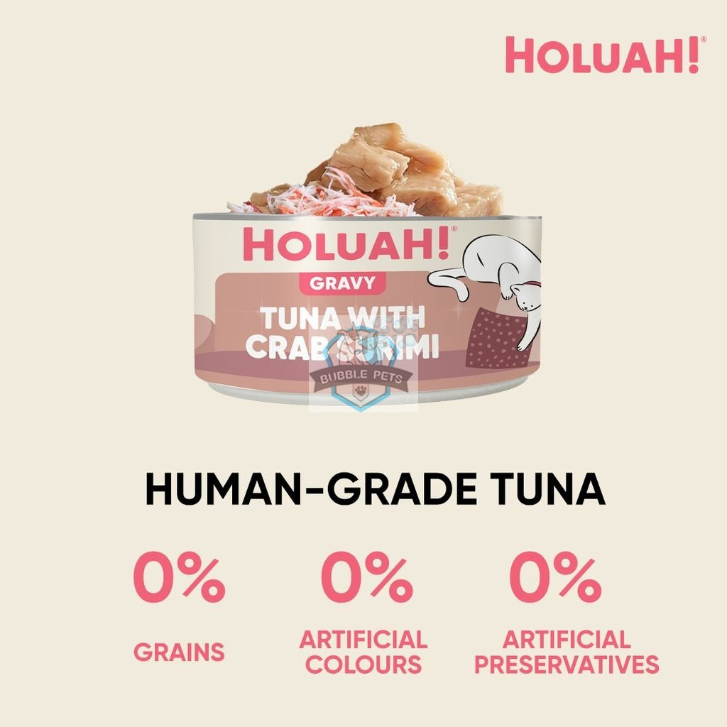 NEW: Holuah! Tuna with Crab Surimi Gravy Canned Cat Food