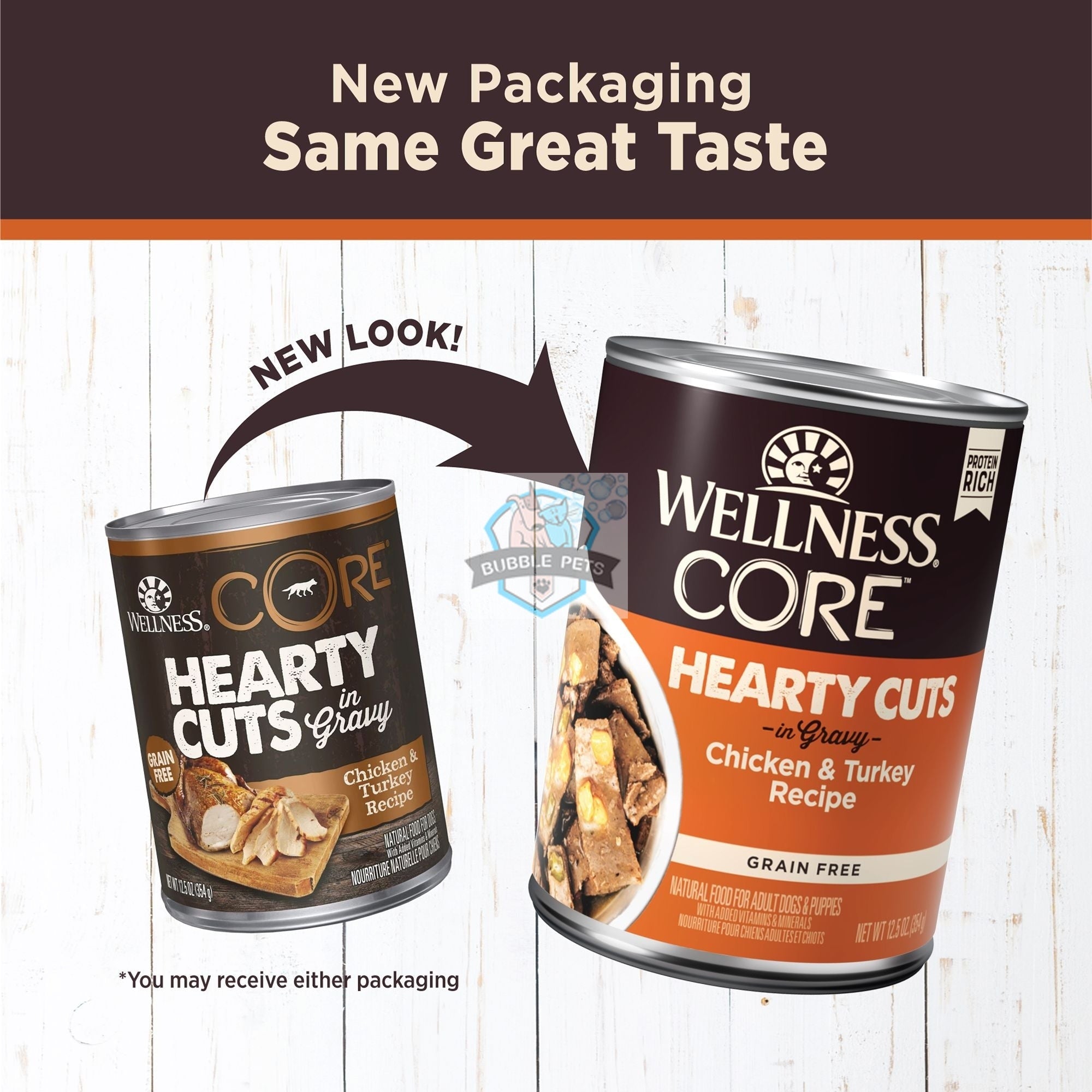 Wellness CORE Grain-Free Hearty Cuts in Gravy Chicken & Turkey Wet Dog Food