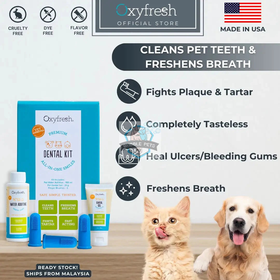 Oxyfresh Pet Dental Kit for Cats and Dogs