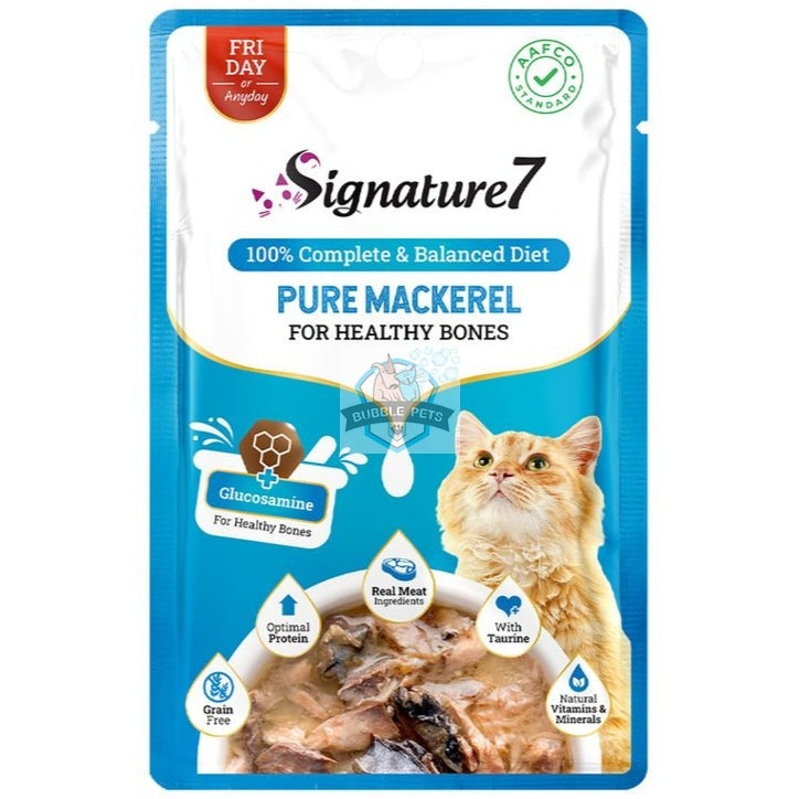 Signature7 Cat Wet Pouch - Mackerel in Gravy for Healthy Bones