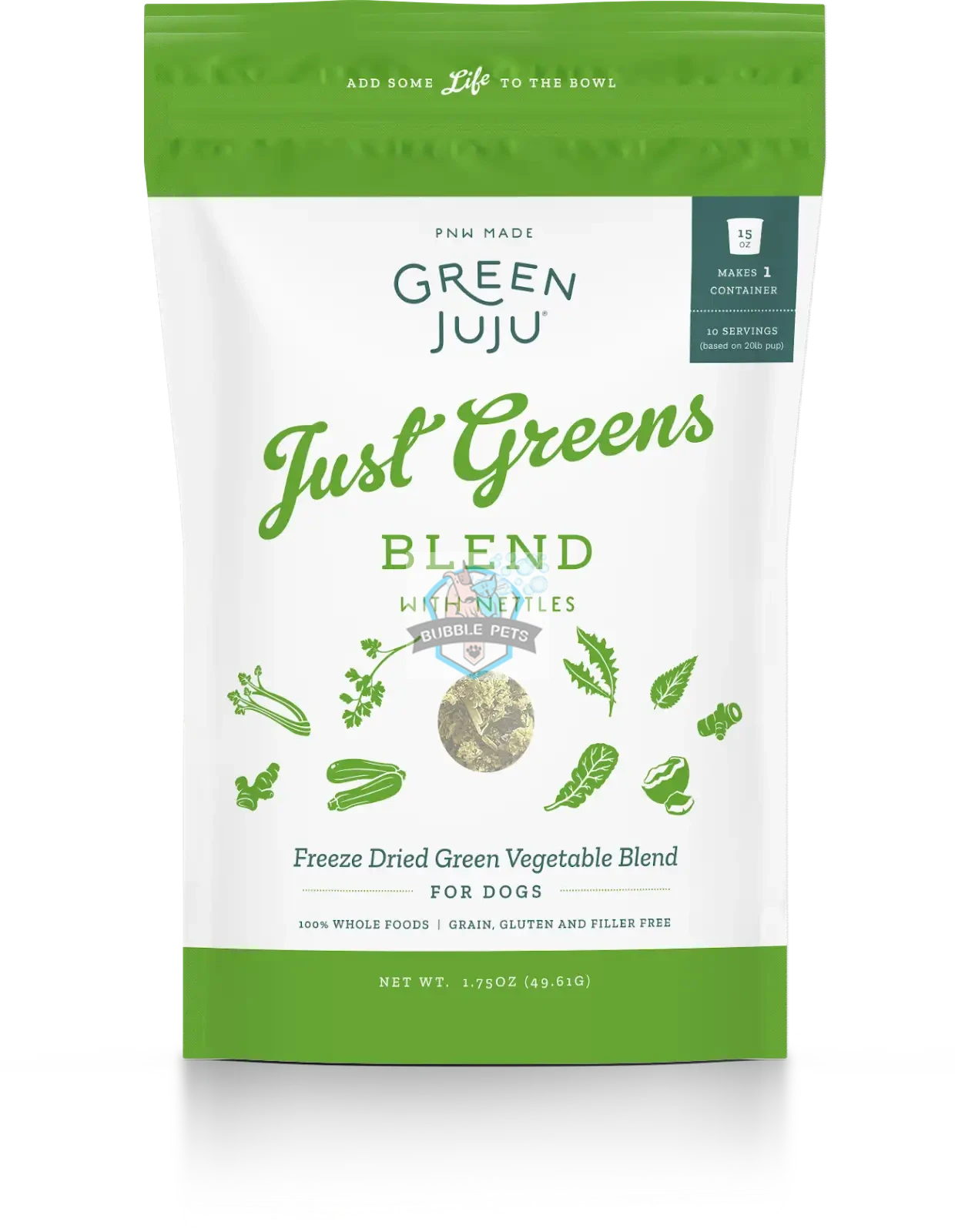 Green Juju Freeze Dried Just Greens Vegetable Blend with Nettles