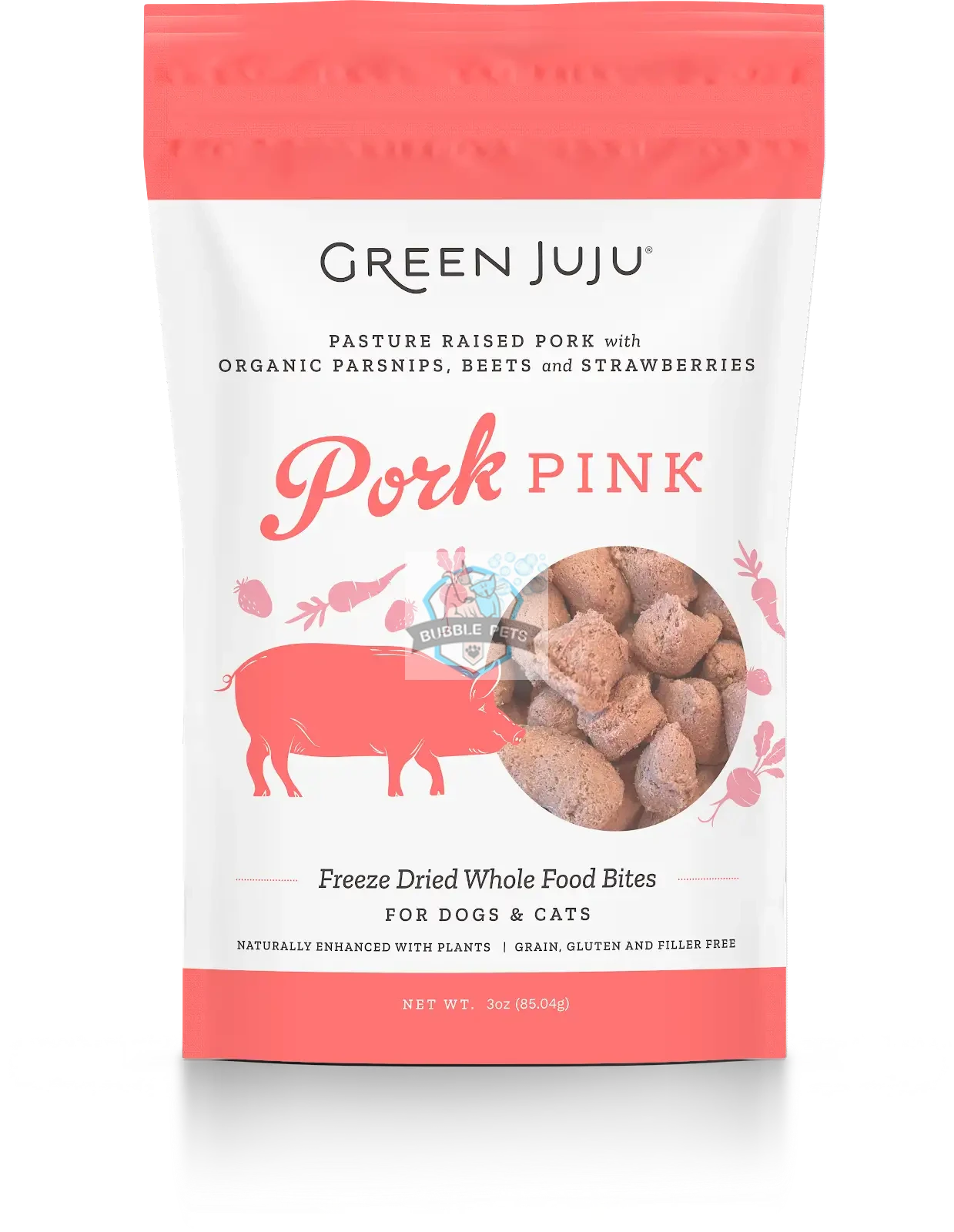 Green Juju Freeze Dried Pork Pink Whole Food Bites for Pets