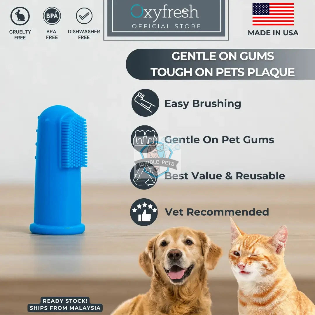 Oxyfresh Pet Finger Toothbrush for Cats and Dogs