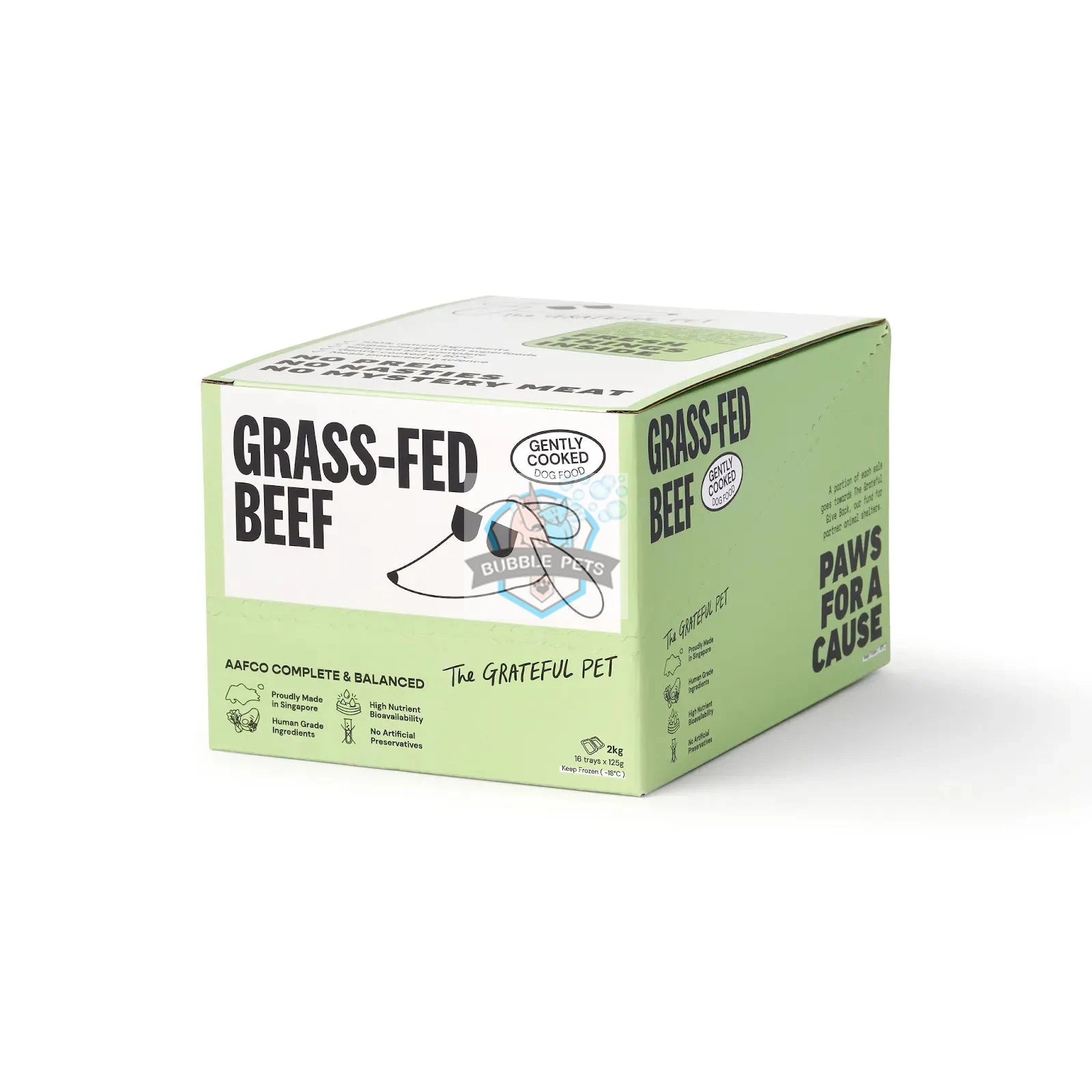 The Grateful Pet Gently Cooked (Grass Fed Beef) Fresh Frozen Dog Food