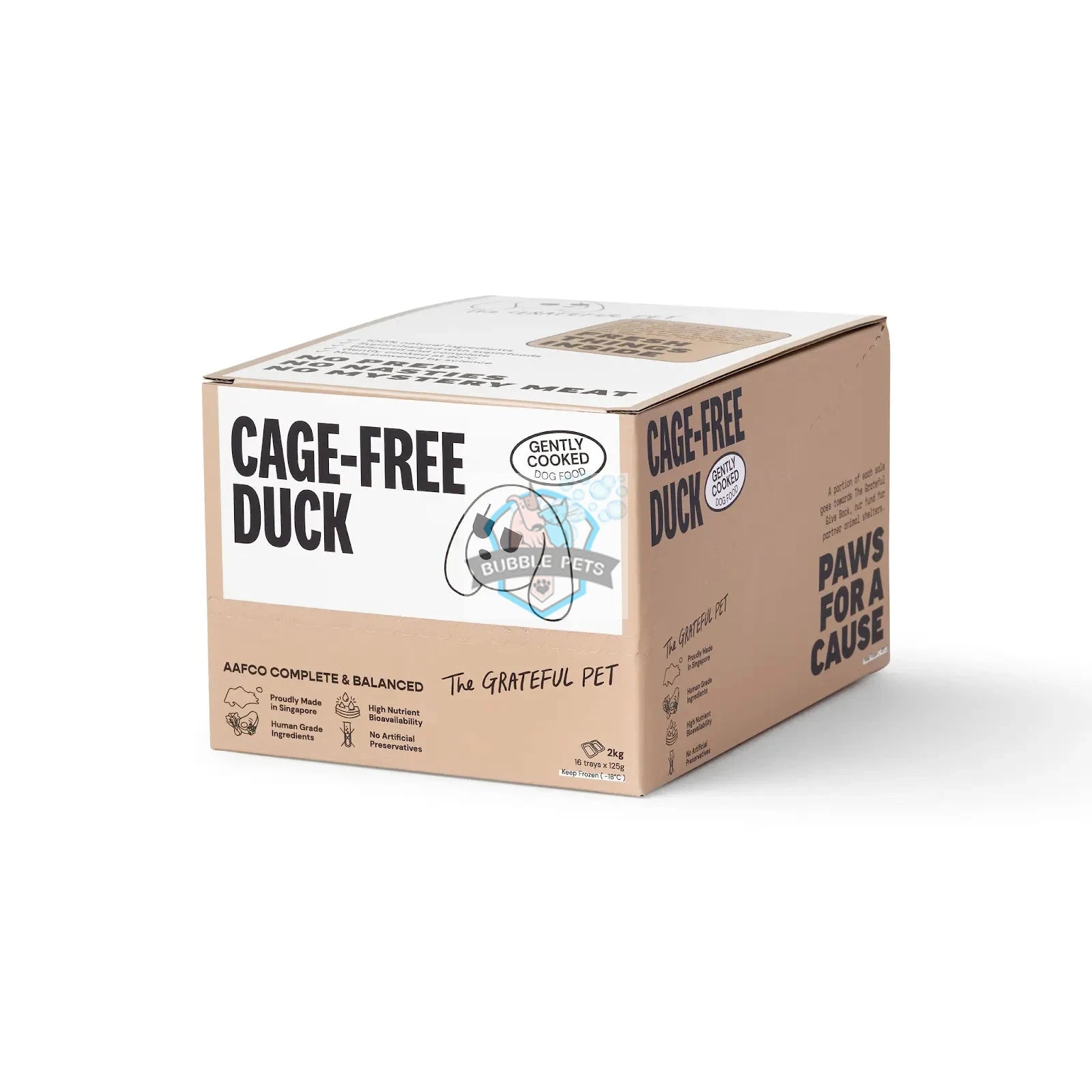 The Grateful Pet Gently Cooked (Cage-Free Duck) Fresh Frozen Dog Food