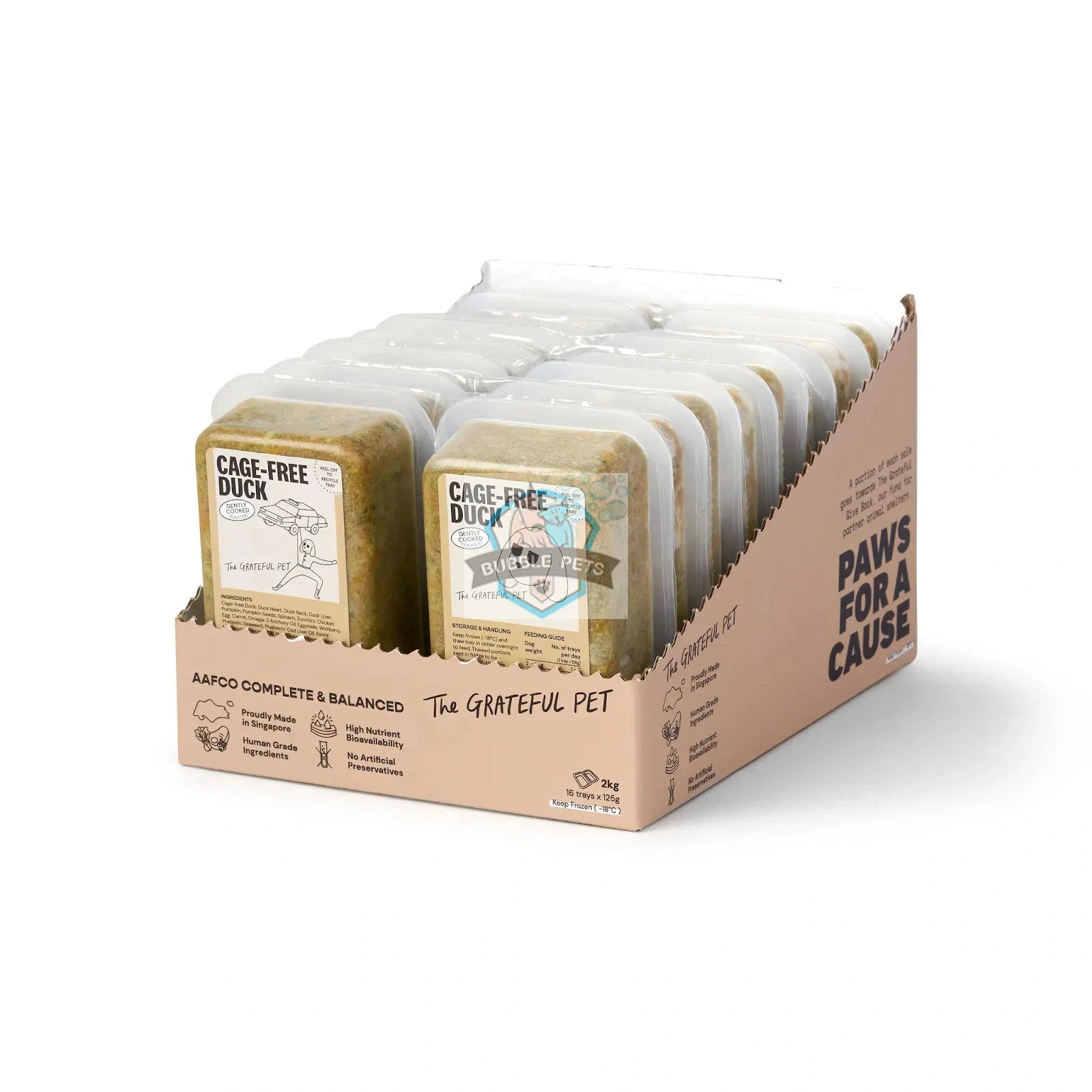 The Grateful Pet Gently Cooked (Cage-Free Duck) Fresh Frozen Dog Food