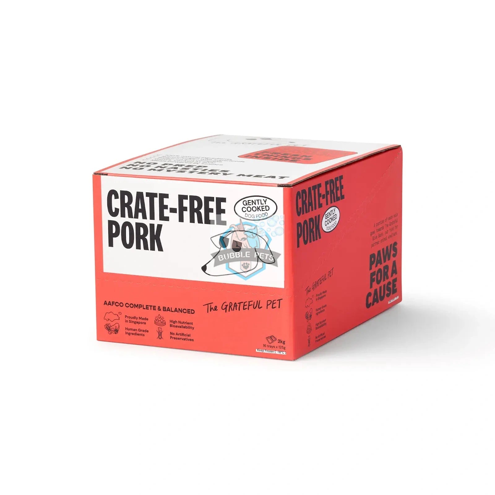 The Grateful Pet Gently Cooked (Crate-Free Pork) Fresh Frozen Dog Food