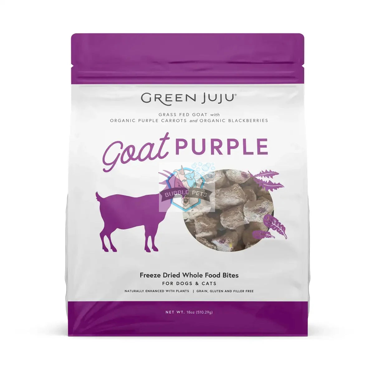 Green Juju Freeze Dried Goat Purple Whole Food Bites for Pets
