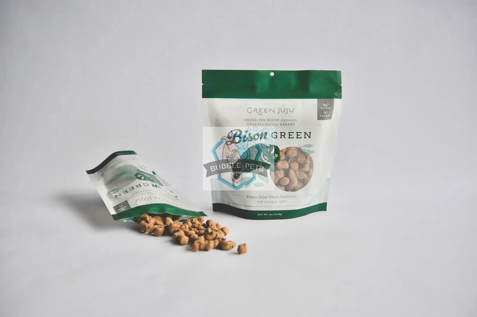 Green Juju Freeze Dried Bison Green Whole Food Bites for Pets