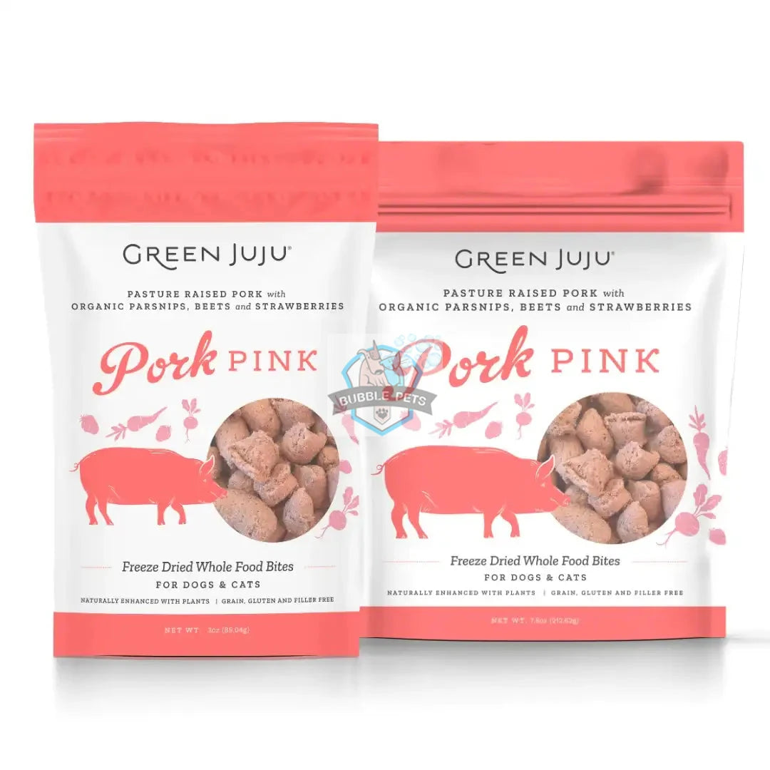 Green Juju Freeze Dried Pork Pink Whole Food Bites for Pets