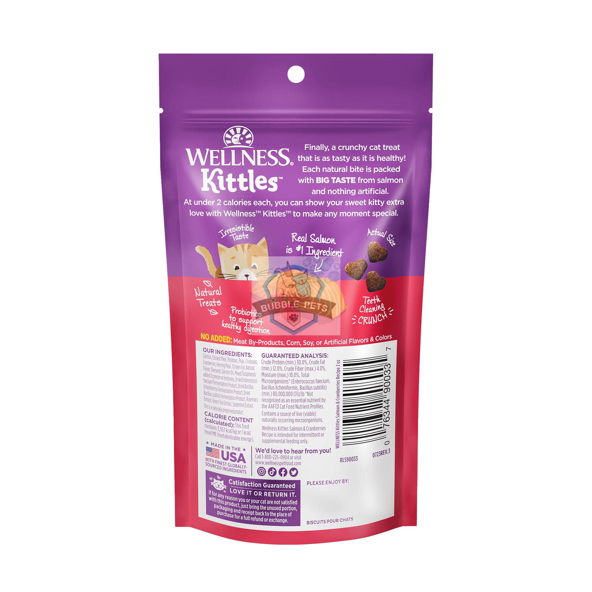 Wellness Kittles Salmon and Cranberries Cat Treats