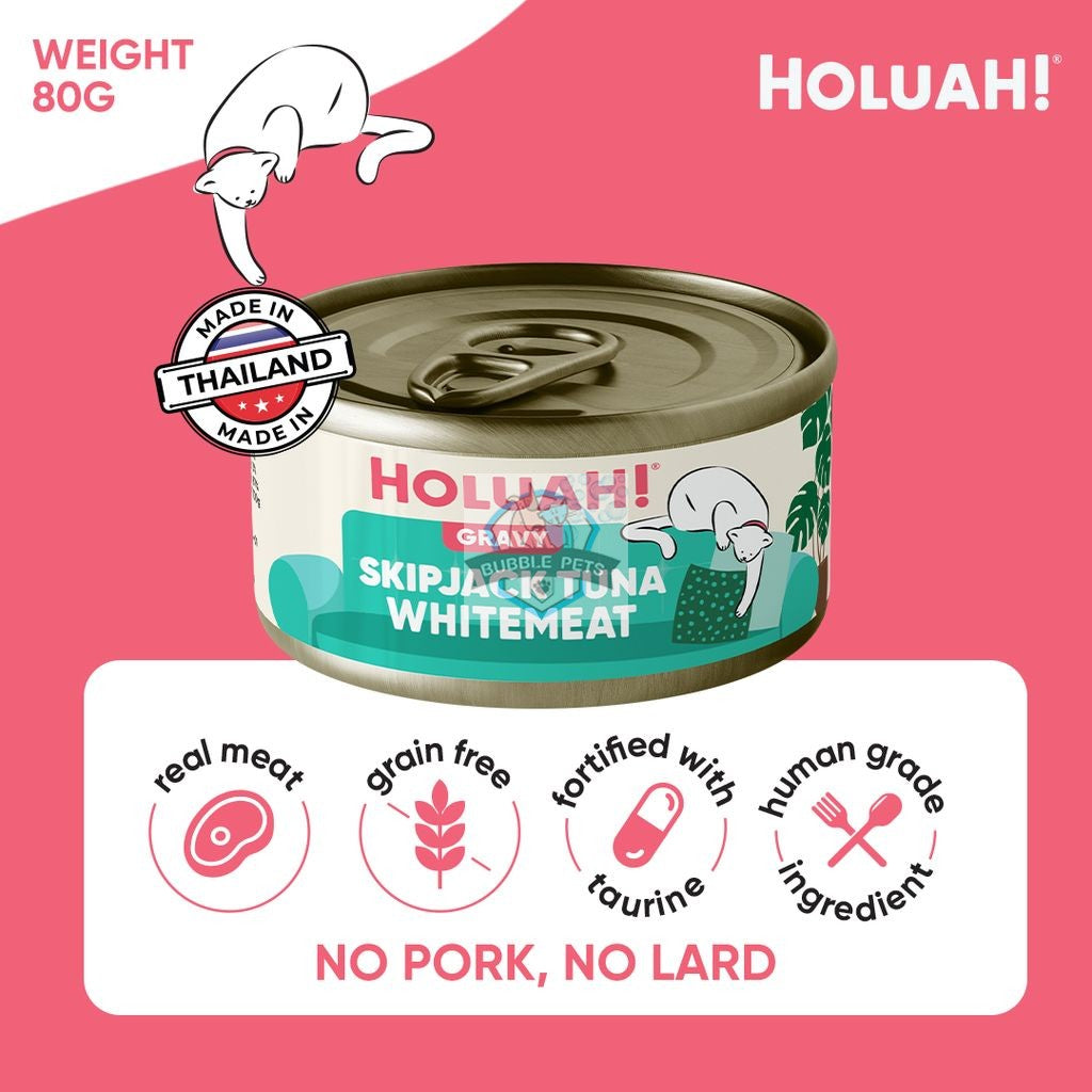 NEW: Holuah! Skipjack Tuna Whitemeat Gravy Canned Cat Food