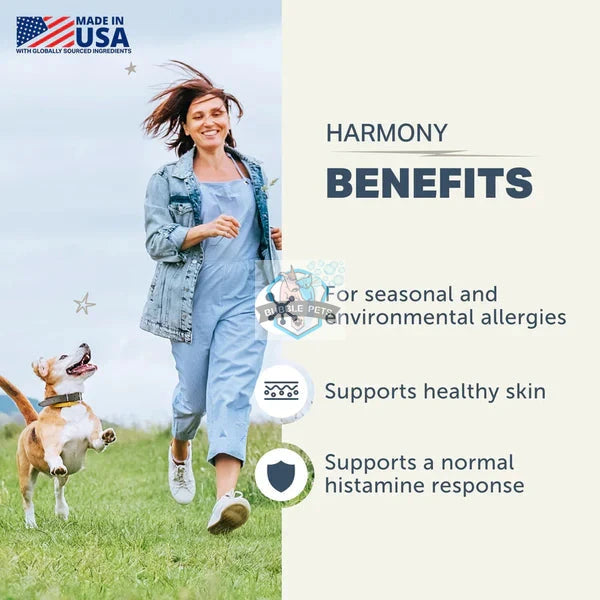 Four Leaf Rover Harmony seasonal allergy support for Dogs