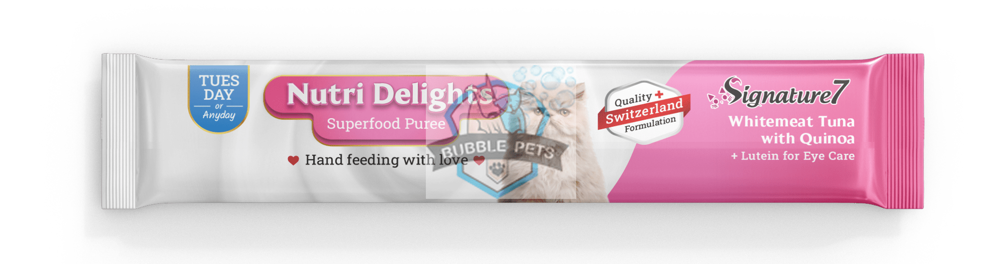 Signature7 Cat Nutri Delights Superfood Puree - Whitemeat Tuna with Quinoa for Eye Care