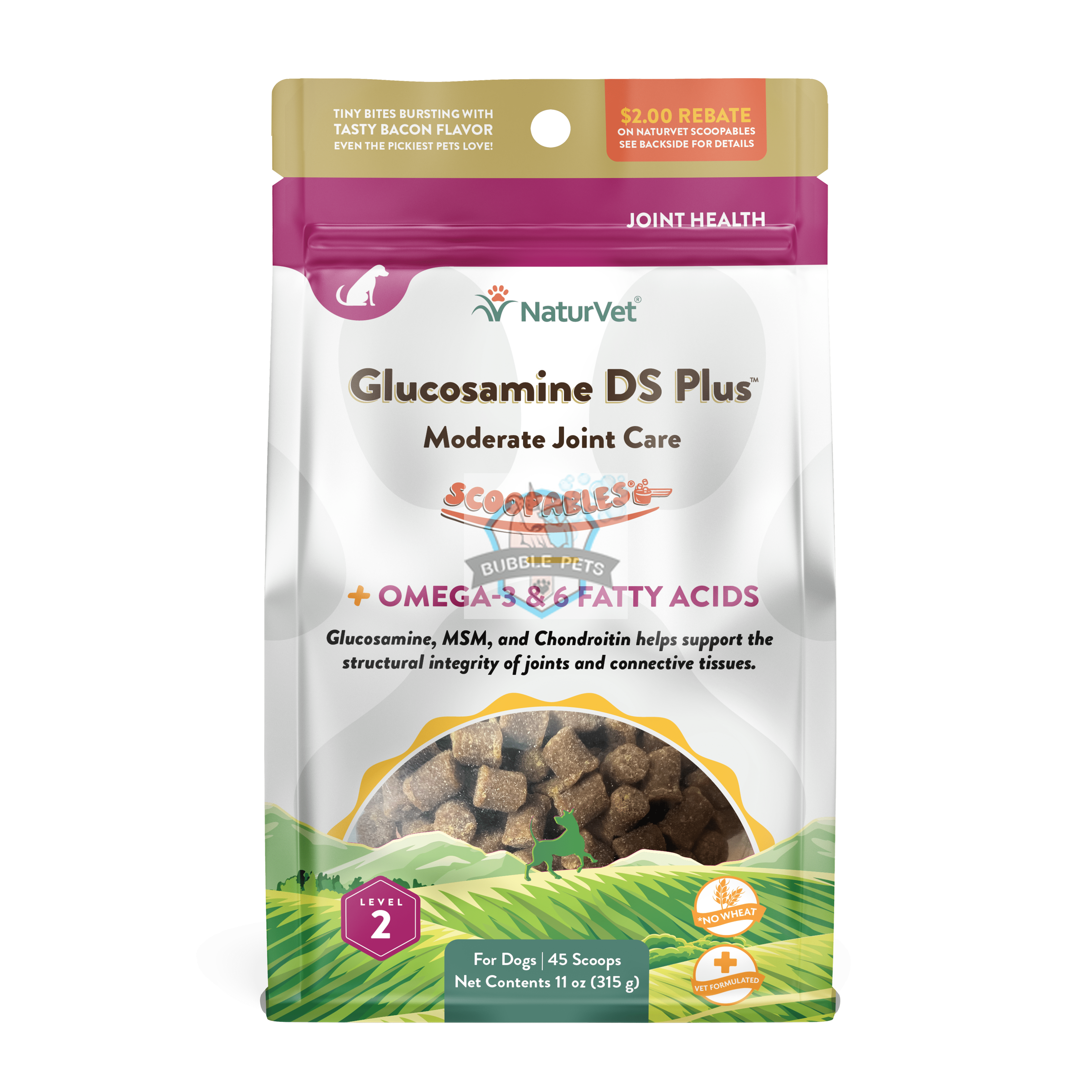 NaturVet Scoopables Glucosamine DS Plus Moderate Joint Care For Dogs