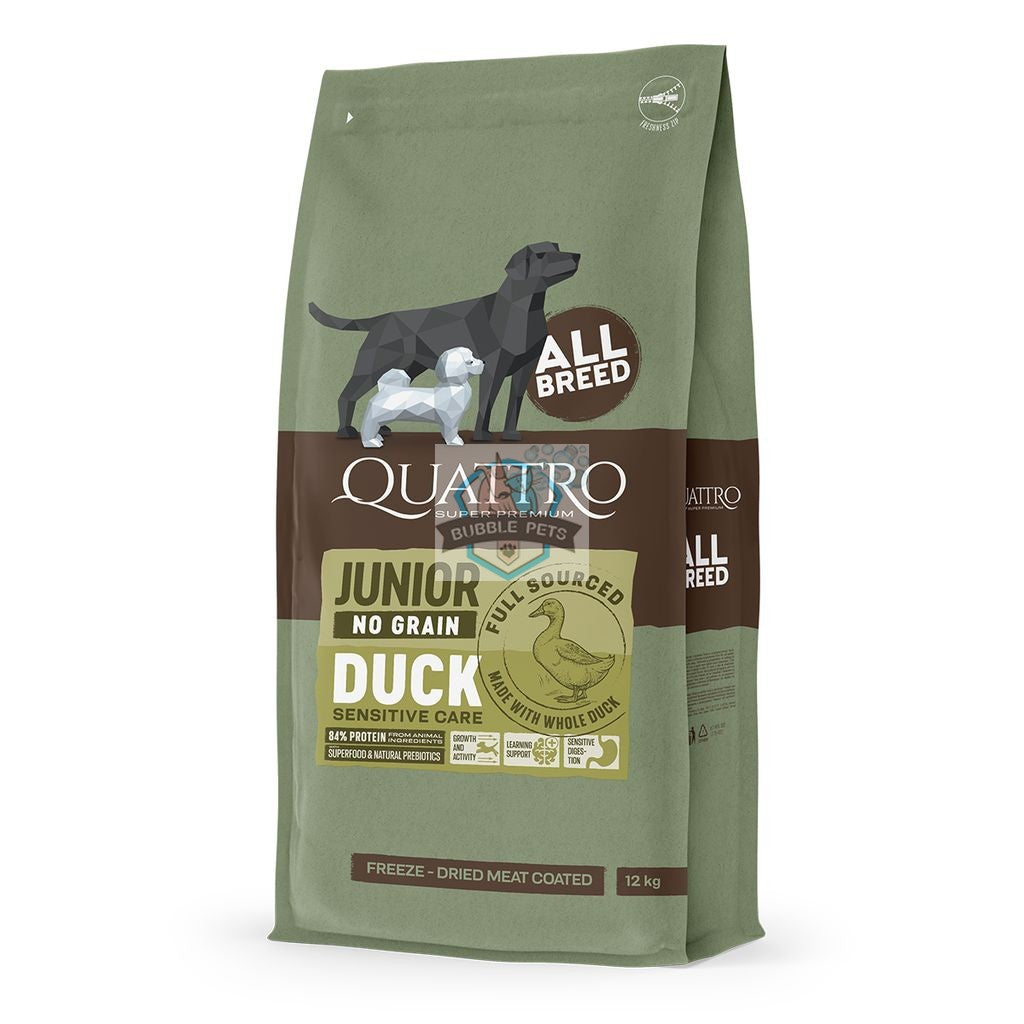 Launch Promotion: Quattro Junior All Breed No Grain Dry Dog Food - Duck