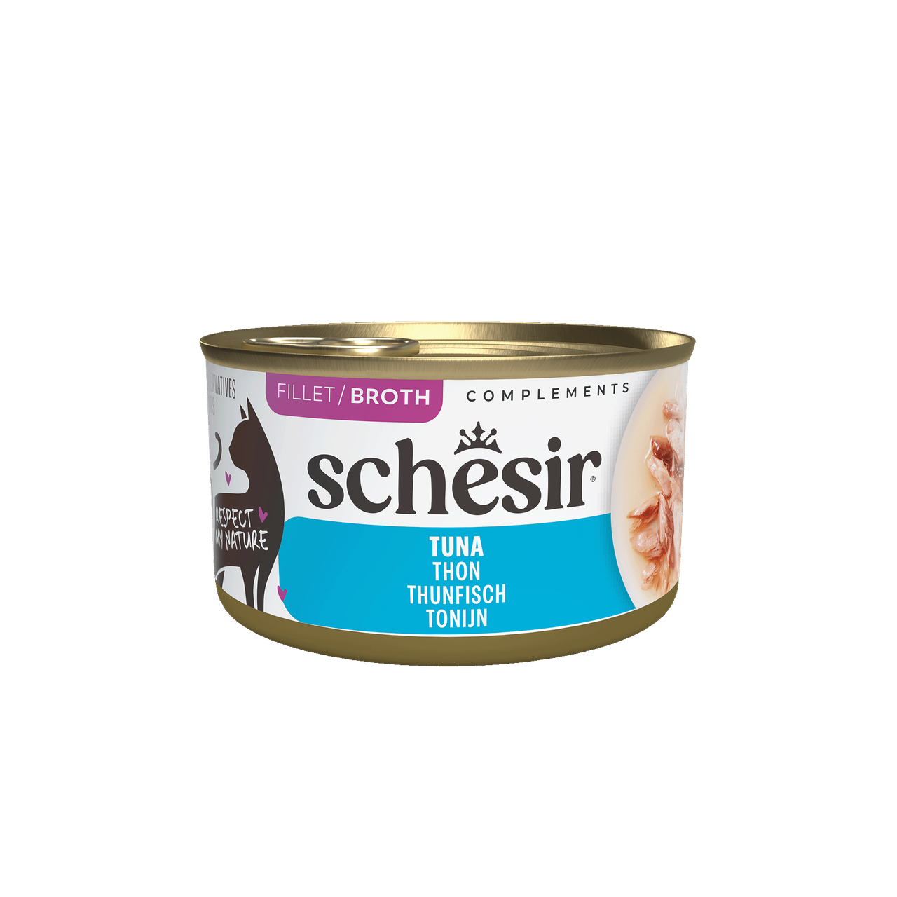 Schesir Complements Tuna in Broth Canned Wet Cat Food