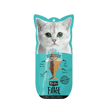 Kit Cat Fillet Fresh Tuna & Fiber (Hairball Control) Cat Food (Pack of 6)