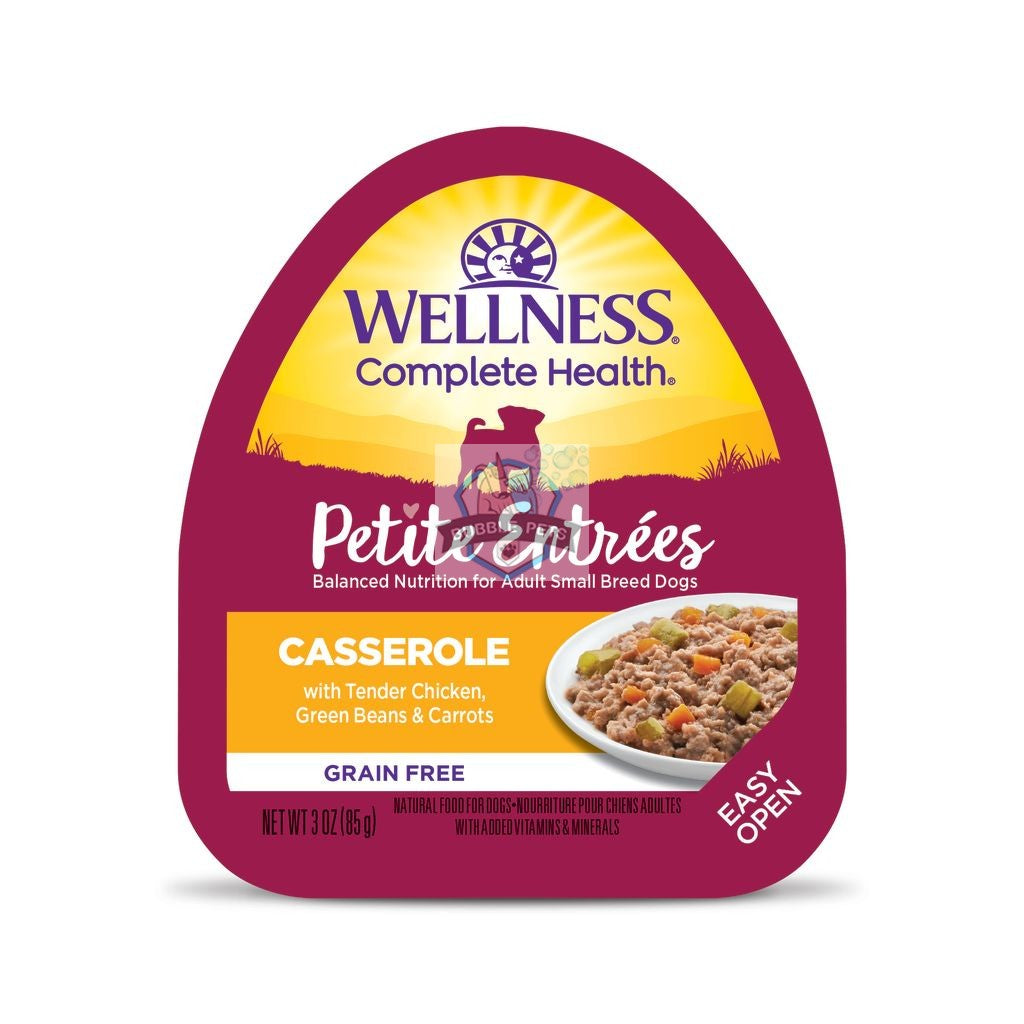 Wellness Petite Entrees Casserole Tender Chicken, Green Beans & Carrots Cup Tray Dog Food