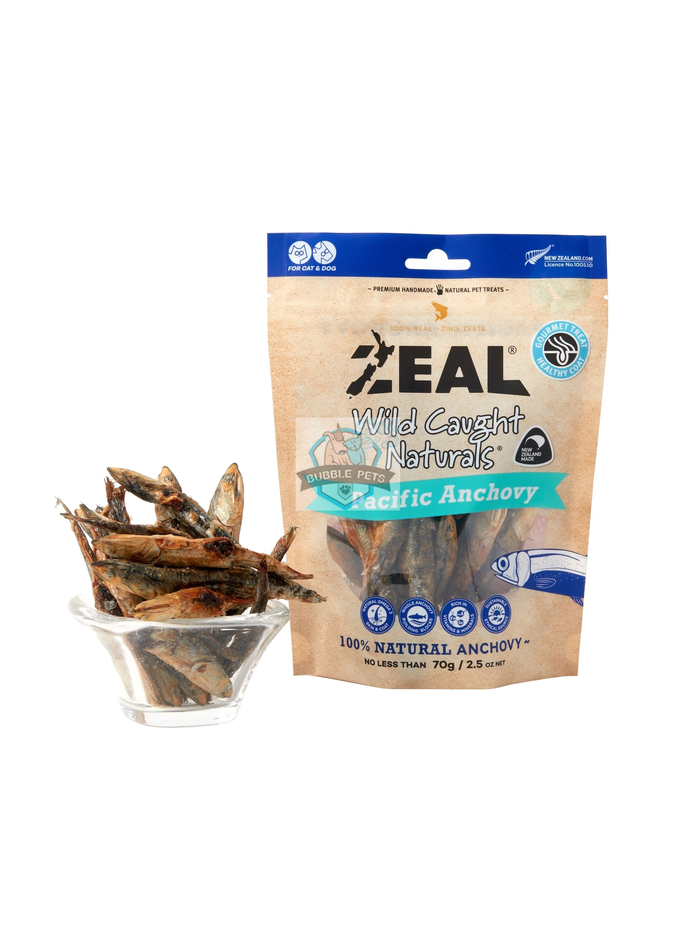 Zeal Pacific Anchovy Pet Treats for Dogs and Cats