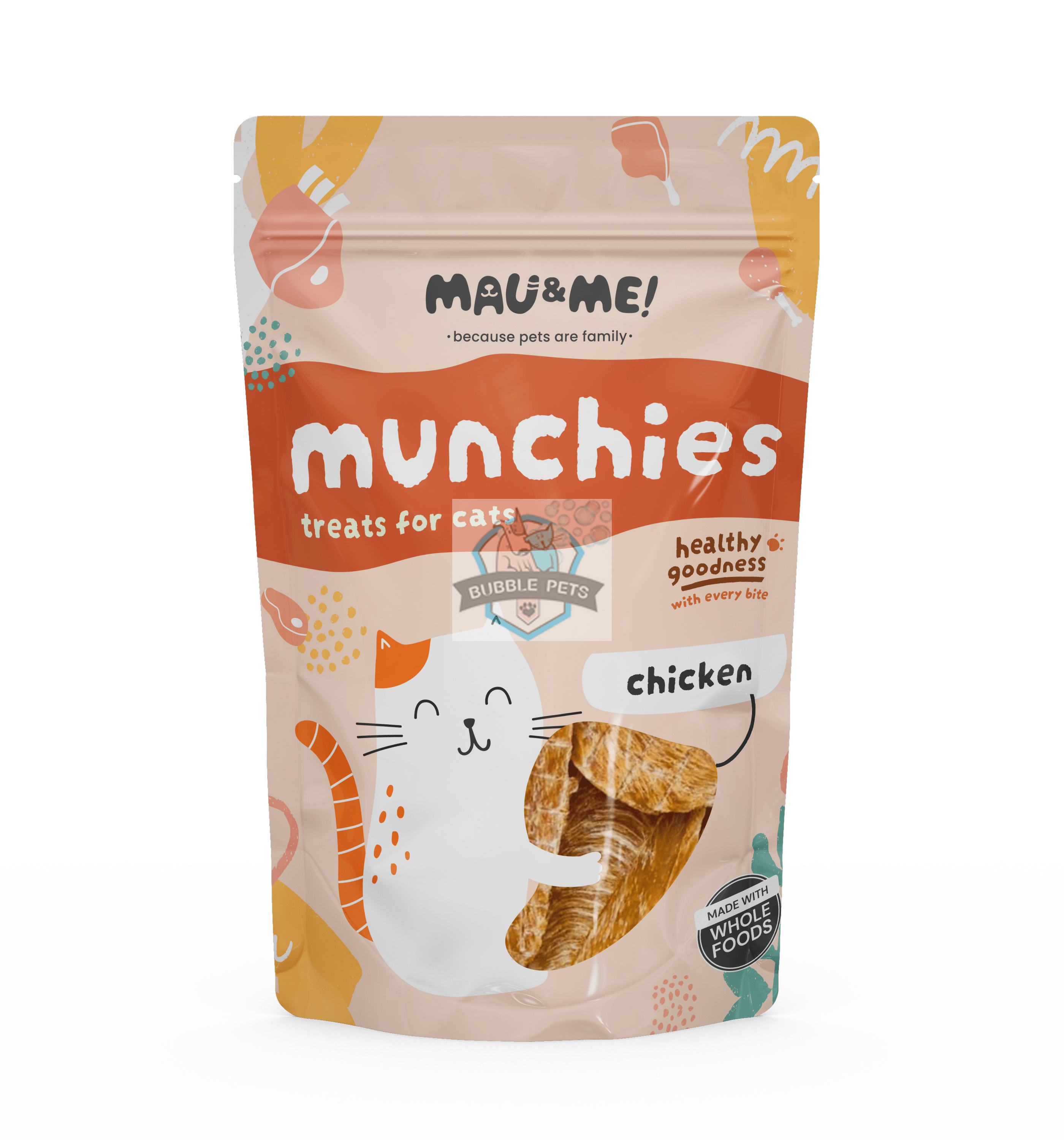 Mau Me Munchies Chicken Air Dried Grain Free Cat Treats 60g