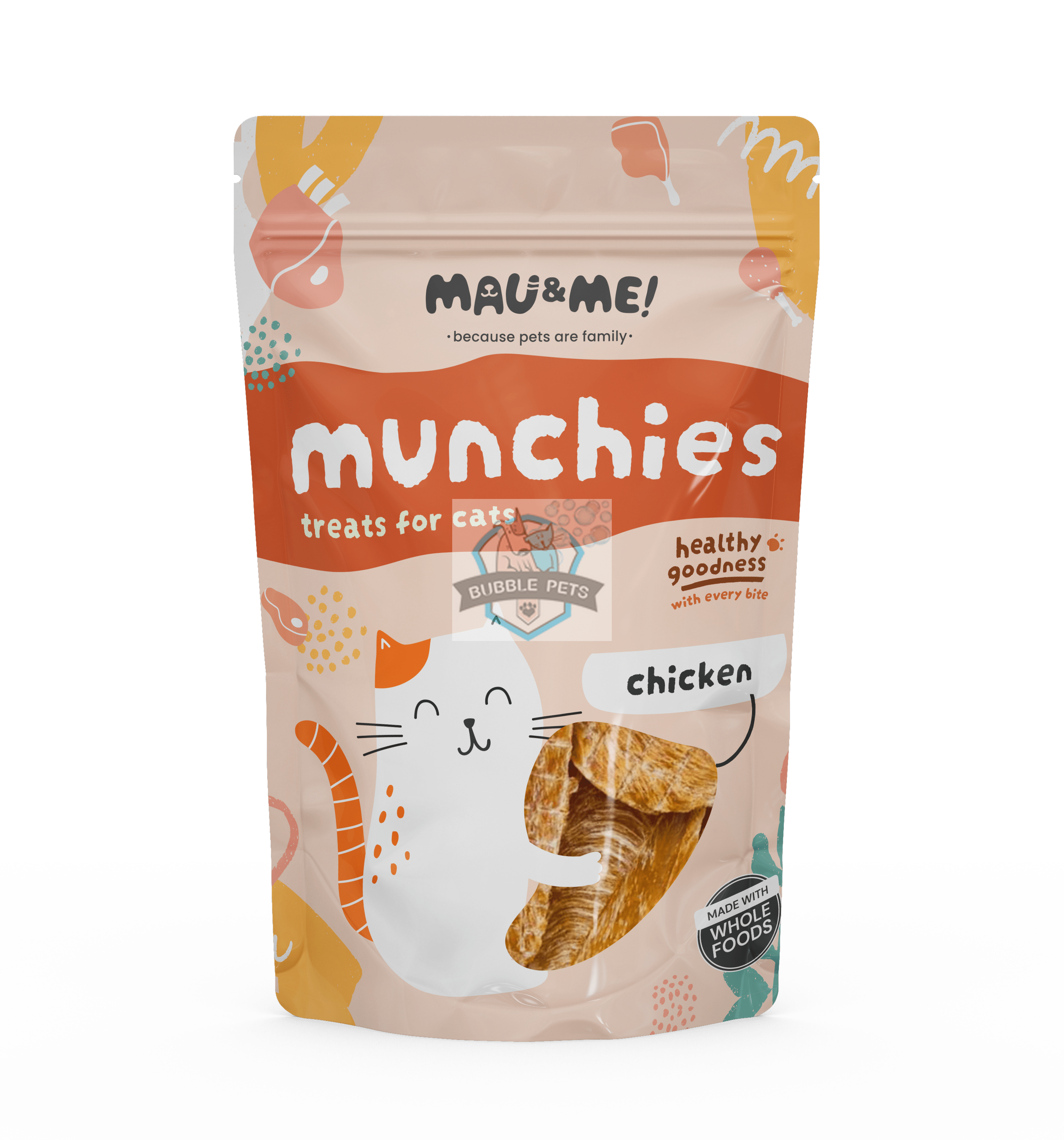Mau&Me Munchies Chicken Air-Dried Grain-Free Cat Treats (60g)