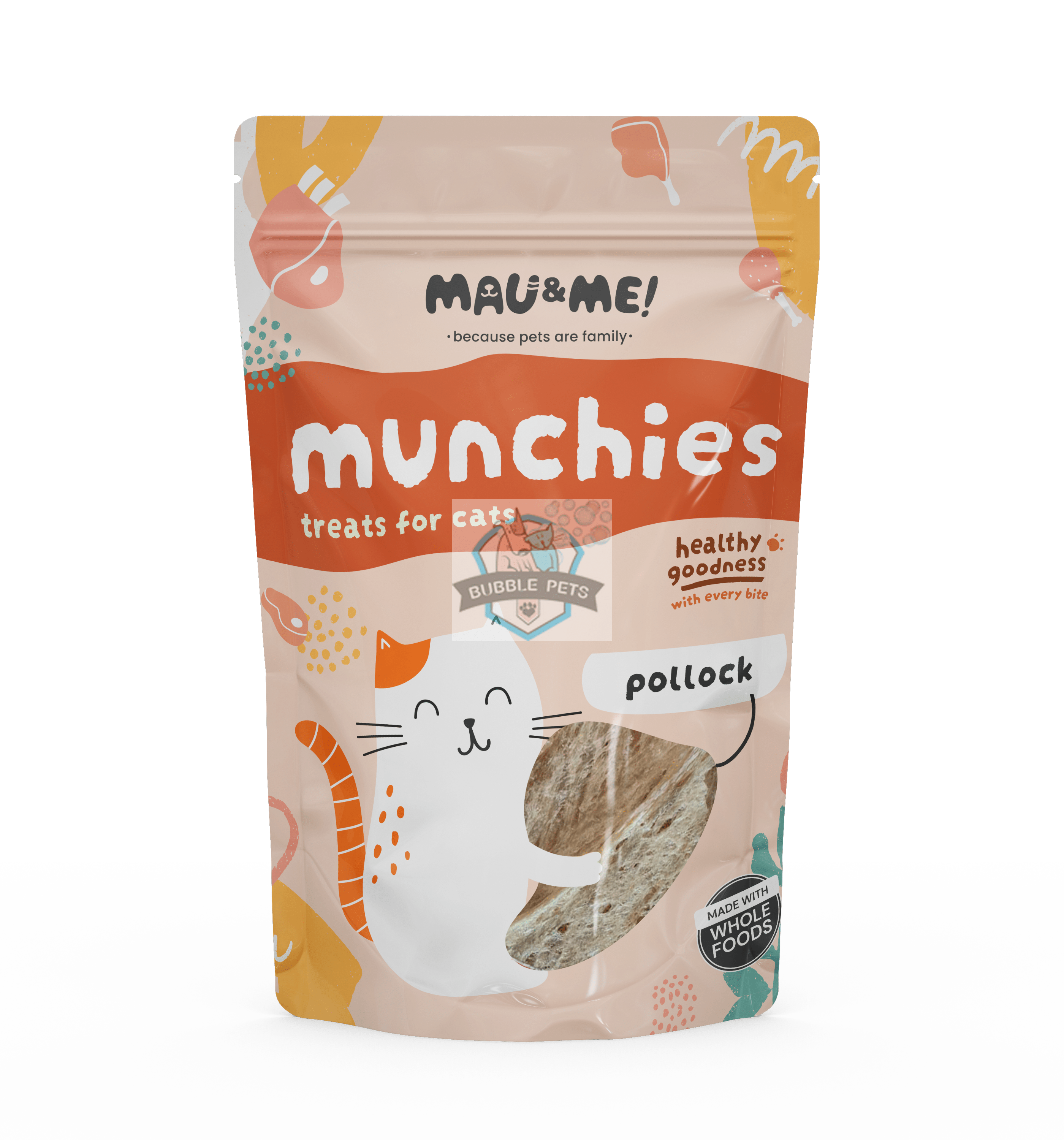 Mau&Me Munchies Pollock Air-Dried Grain-Free Cat Treats (60g)