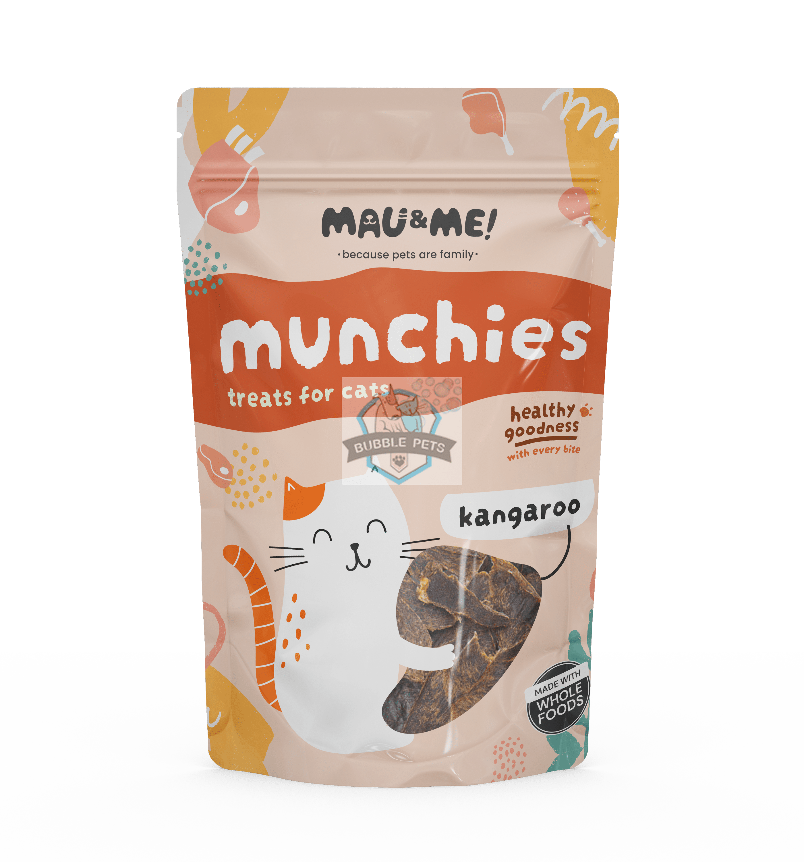 Mau&Me Munchies Kangaroo Air-Dried Grain-Free Cat Treats (60g)
