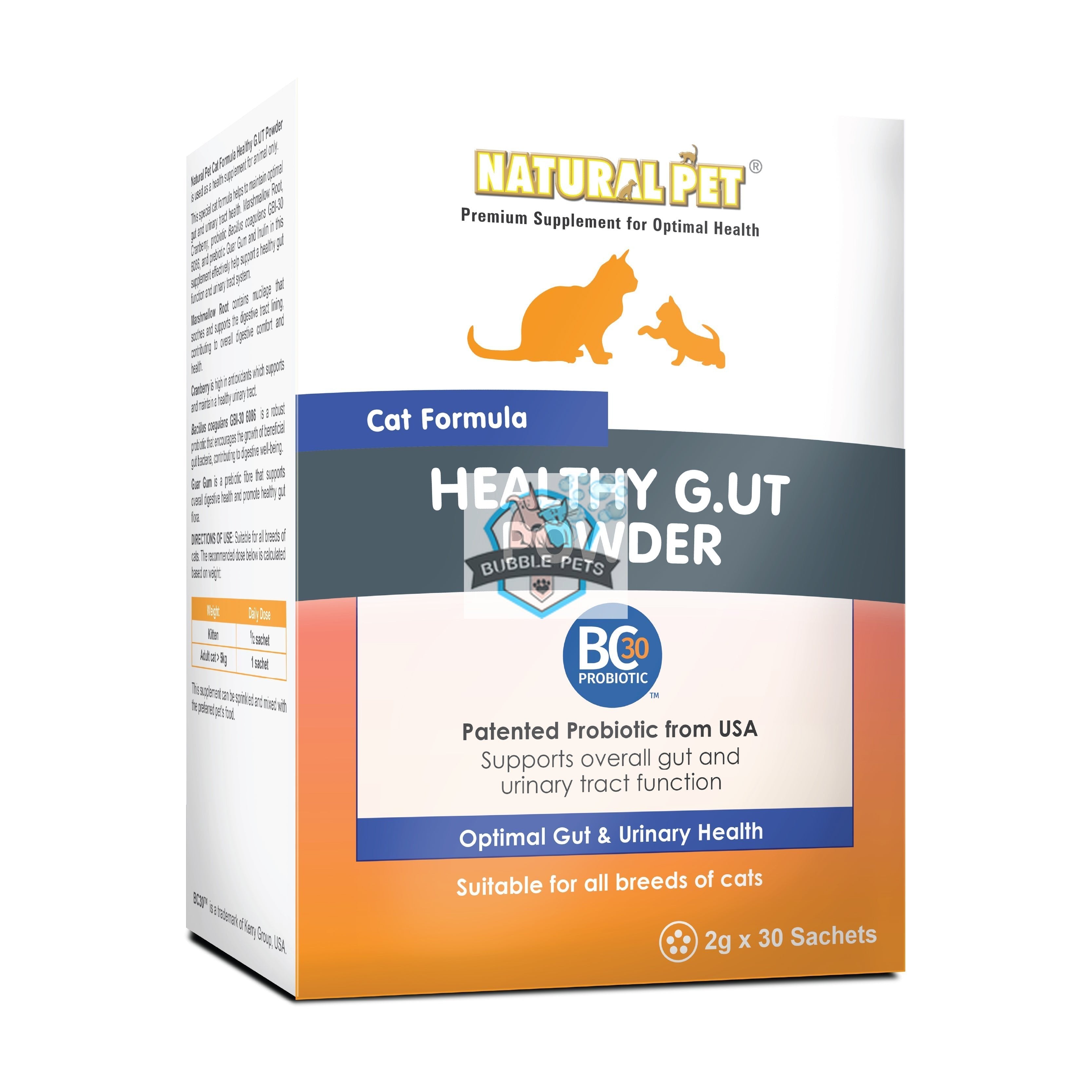 Natural Pet Healthy G.U.T Formula for Cats Supplement