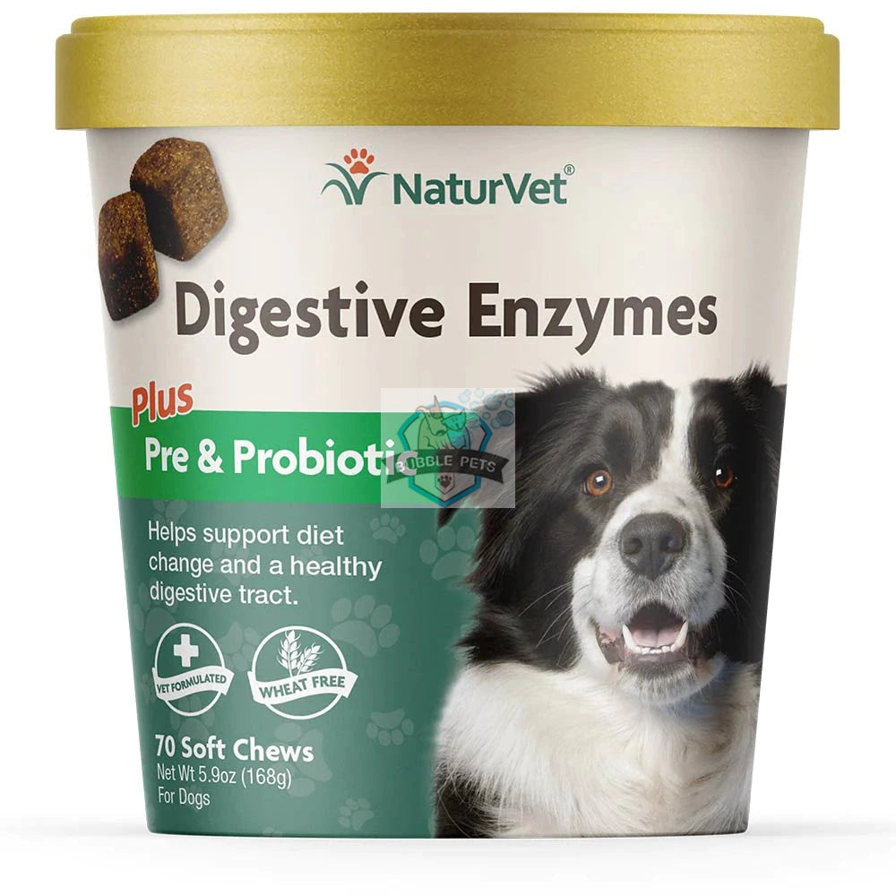 NaturVet Digestive Chew Enzymes Plus Probiotic Soft Cup for Dogs