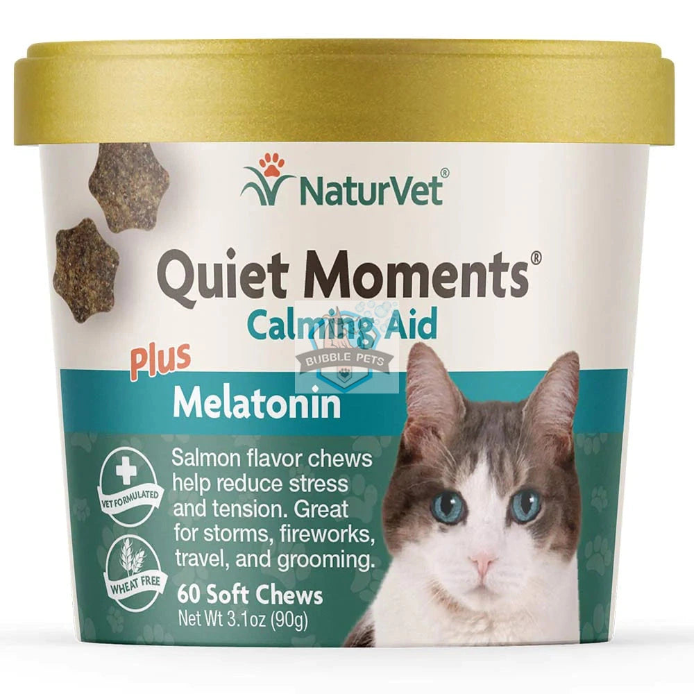 Naturvet Quiet Moments Calming Aid Plus Melatonin for Cats [Size: 60 ct]