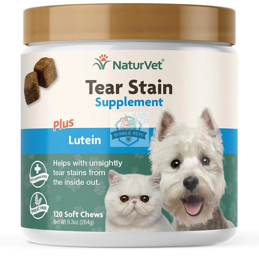 NaturVet Tear Stain Supplement Soft Chews Plus Lutein For Dogs & Cats [Size: 70 ct]