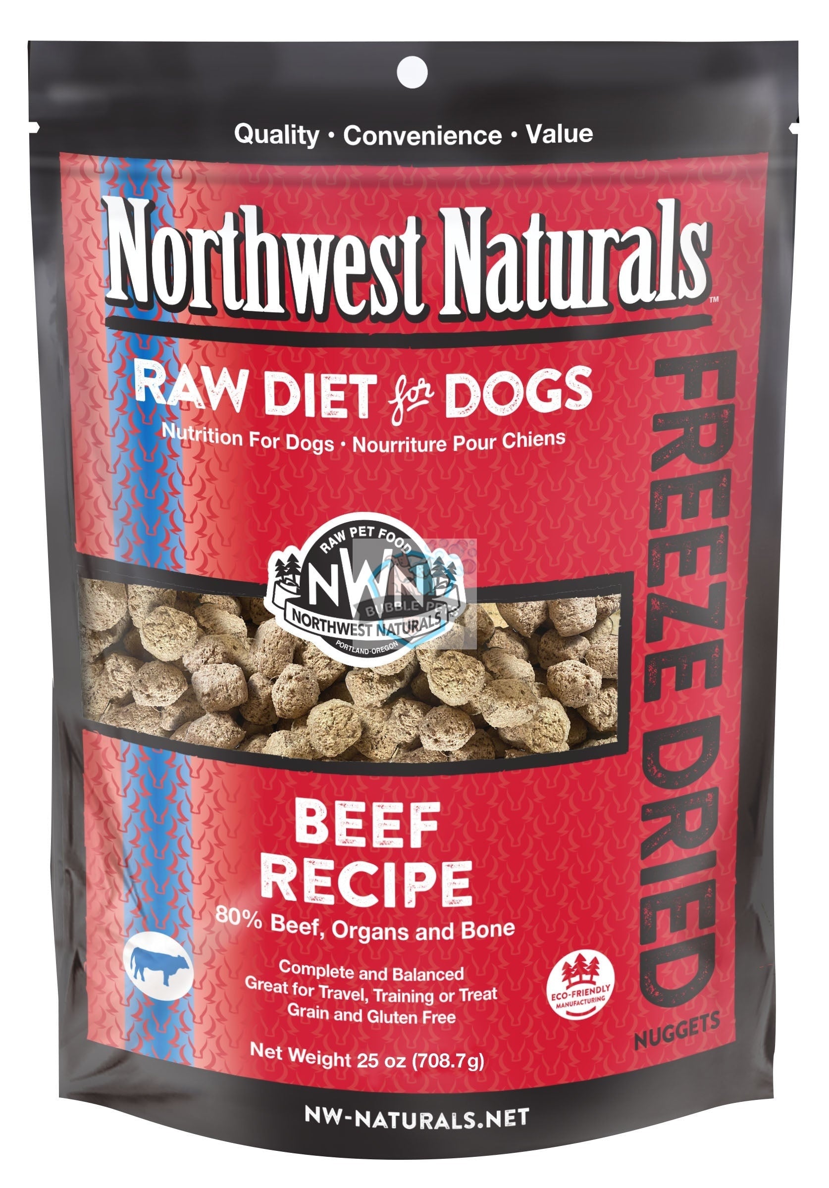 Northwest Freeze Dried Beef Dog Food (3 12oz for $152.70 Bundle Deal)