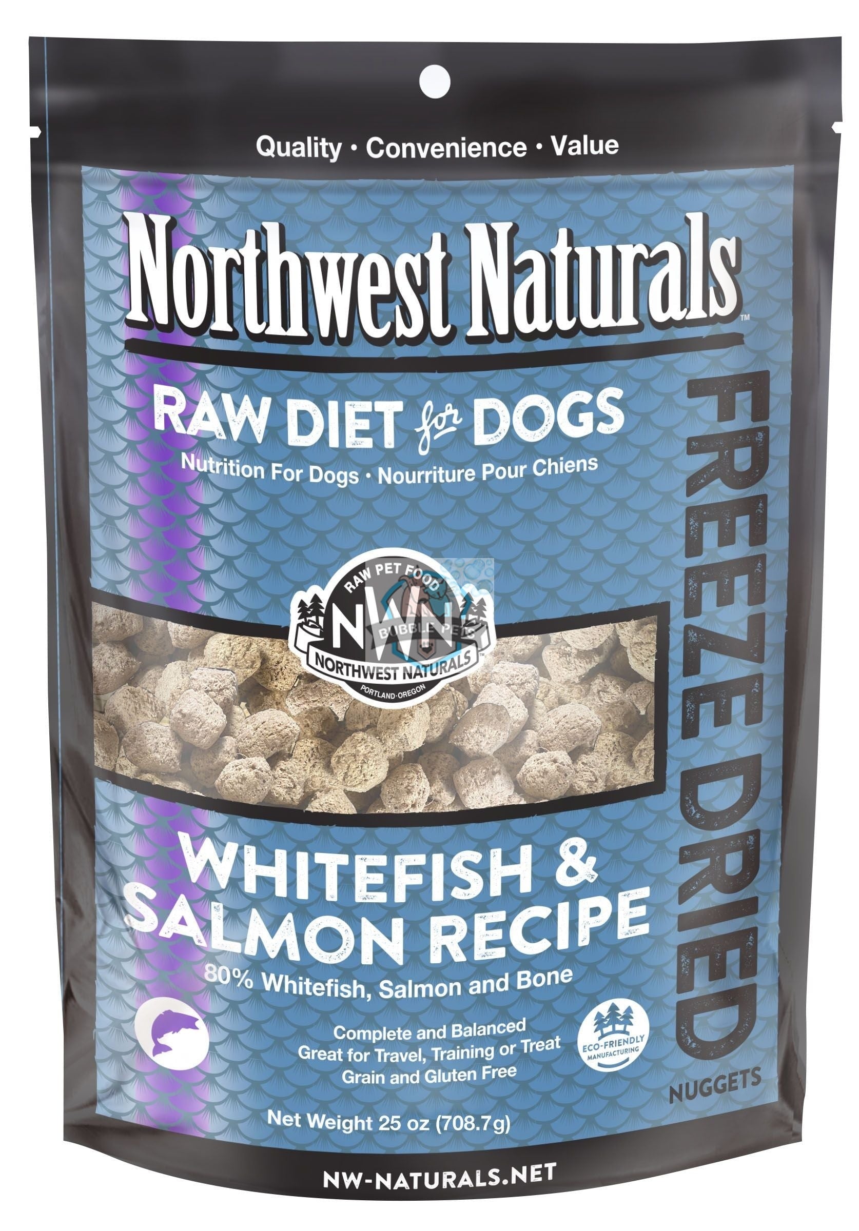 Northwest Freeze Dried Salmon & Whitefish Dog Food (3 12oz for $152.70 Bundle Deal)