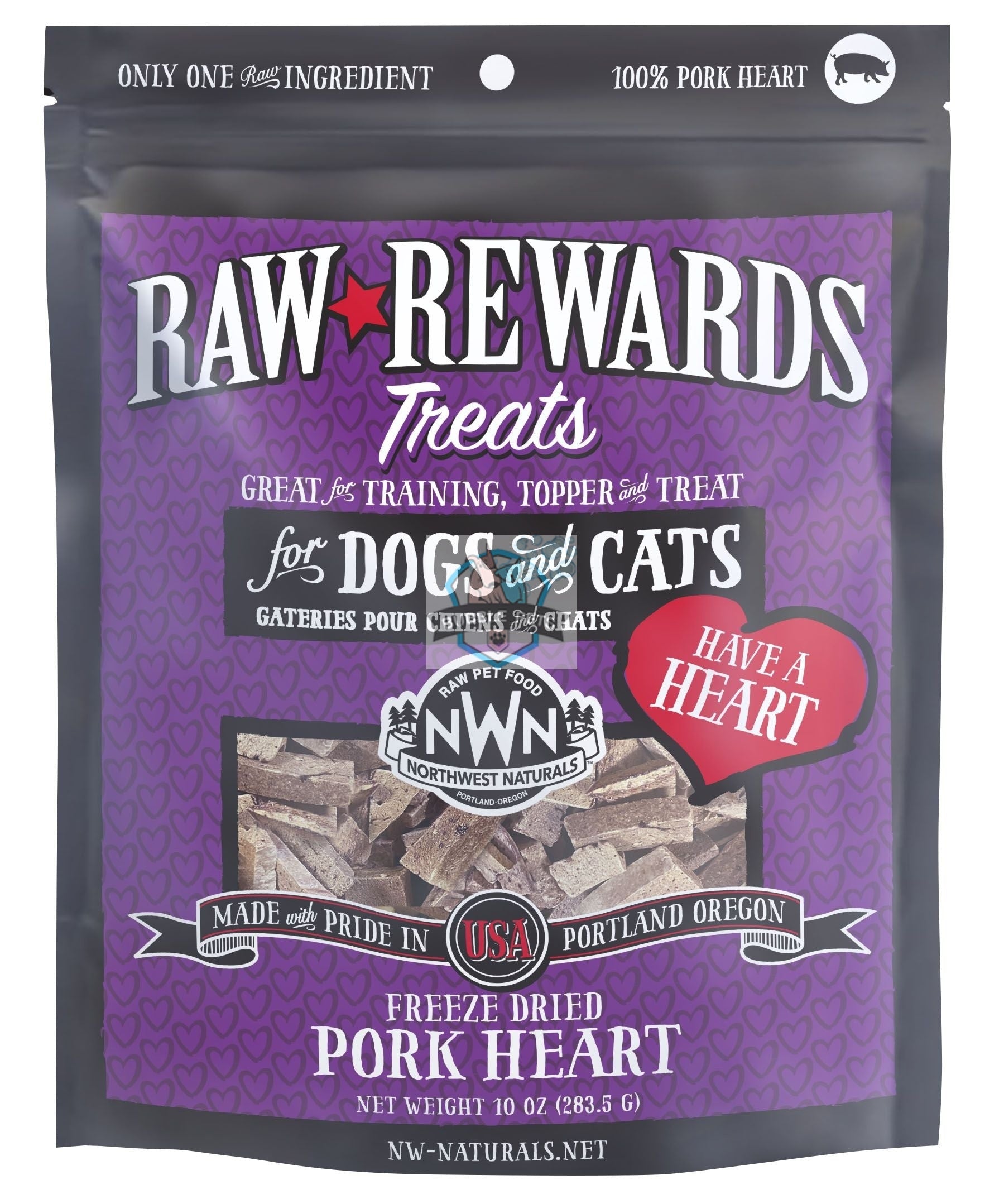Northwest Freeze Dried Pork Heart Dog and Cat Treats