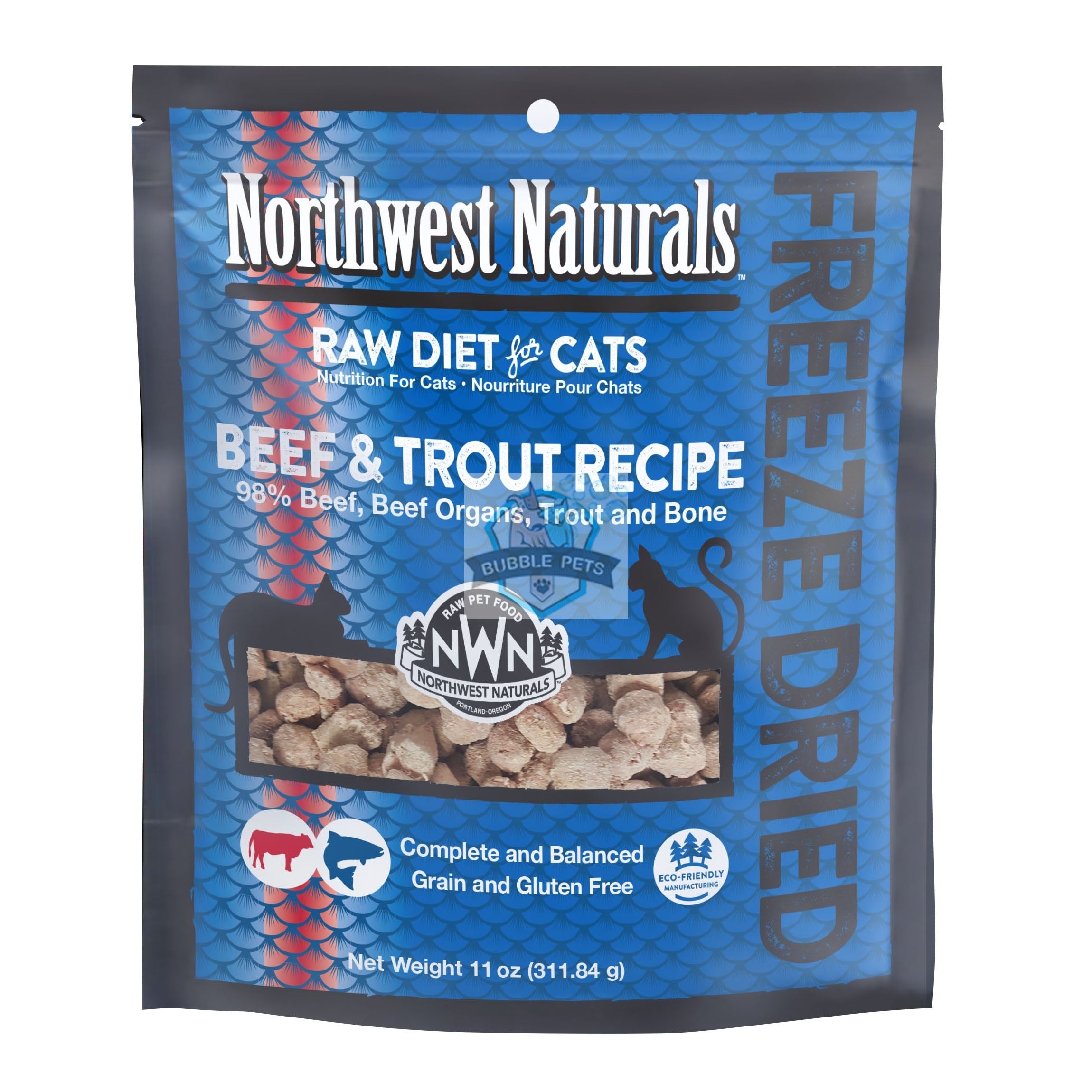 Northwest Naturals Beef & Trout Freeze Dried Cat Food