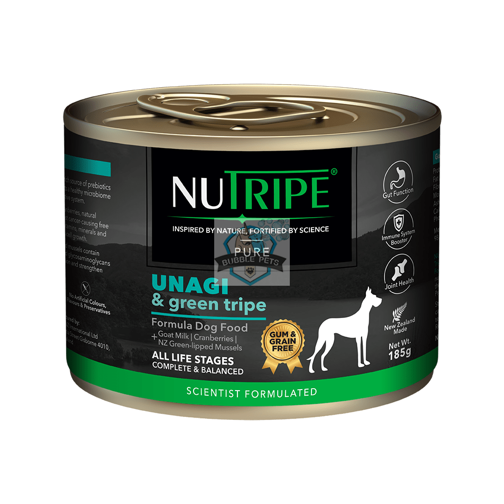 Nutripe Pure Unagi & Green Tripe Canned Dog Food (Gum-Free)