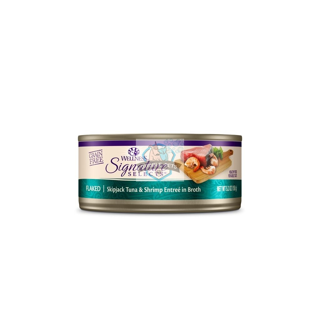 Wellness CORE Signature Selects Flaked Skipjack Tuna with Shrimp Entree in Broth Canned Cat Food