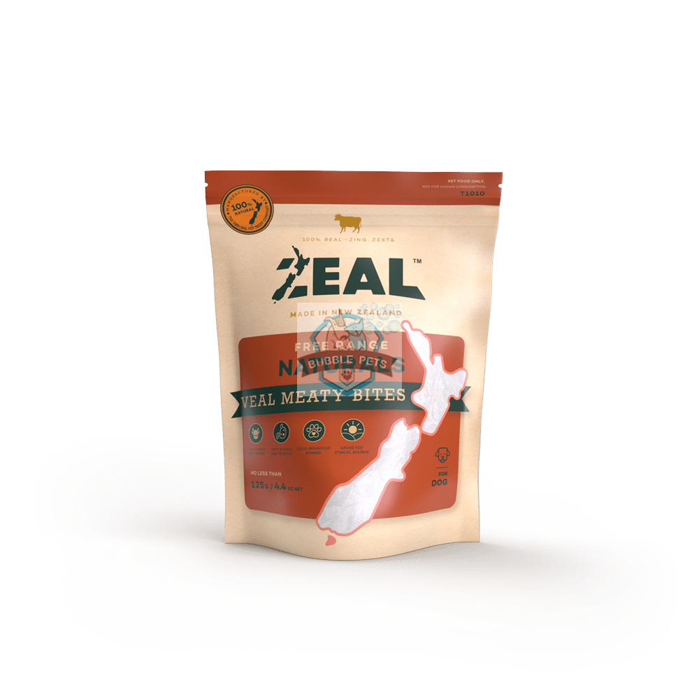 Zeal Dried Free Range Veal Meaty Bites Dog Treats (Buy 2 Get 1 Free)