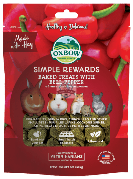 Oxbow Simple Rewards Baked Small Animal Treats 85g (Bell Pepper)