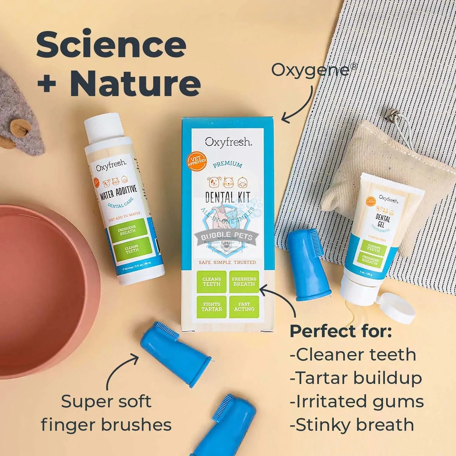 Oxyfresh Pet Dental Kit for Cats and Dogs