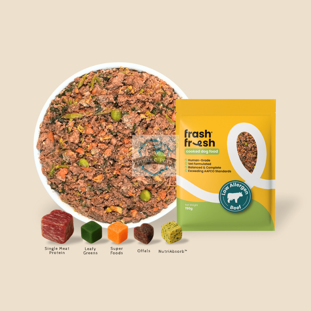 Frashfresh Cooked Low-Allergen Beef Dog Food with NutriAbsorb