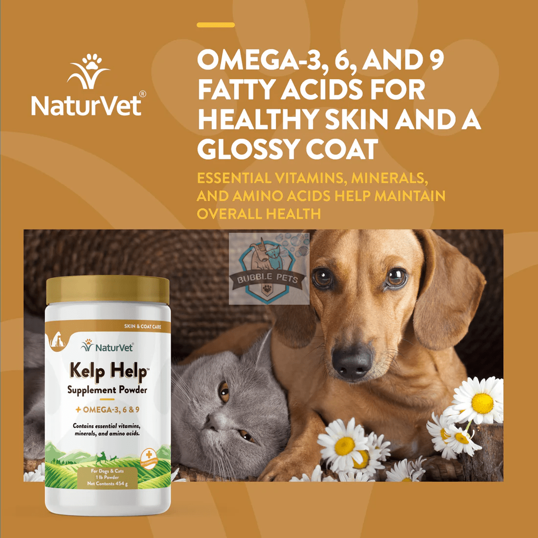 Naturvet Kelp Help Supplement Powder for Dogs Cats Pets